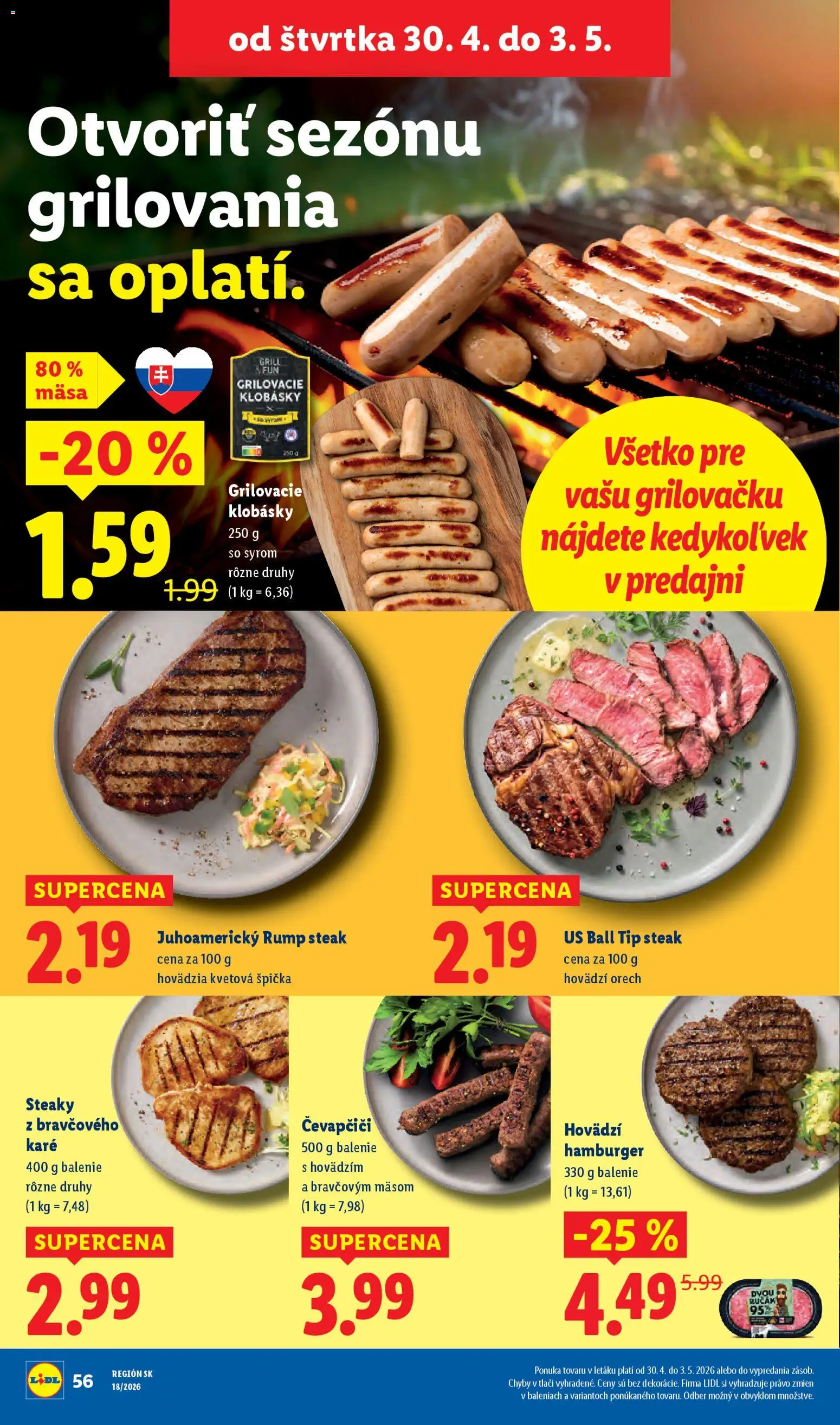 Nové Lidl akcie – leták je platný od 27.04.2026 | Strana: 55 | Produkty: Steak