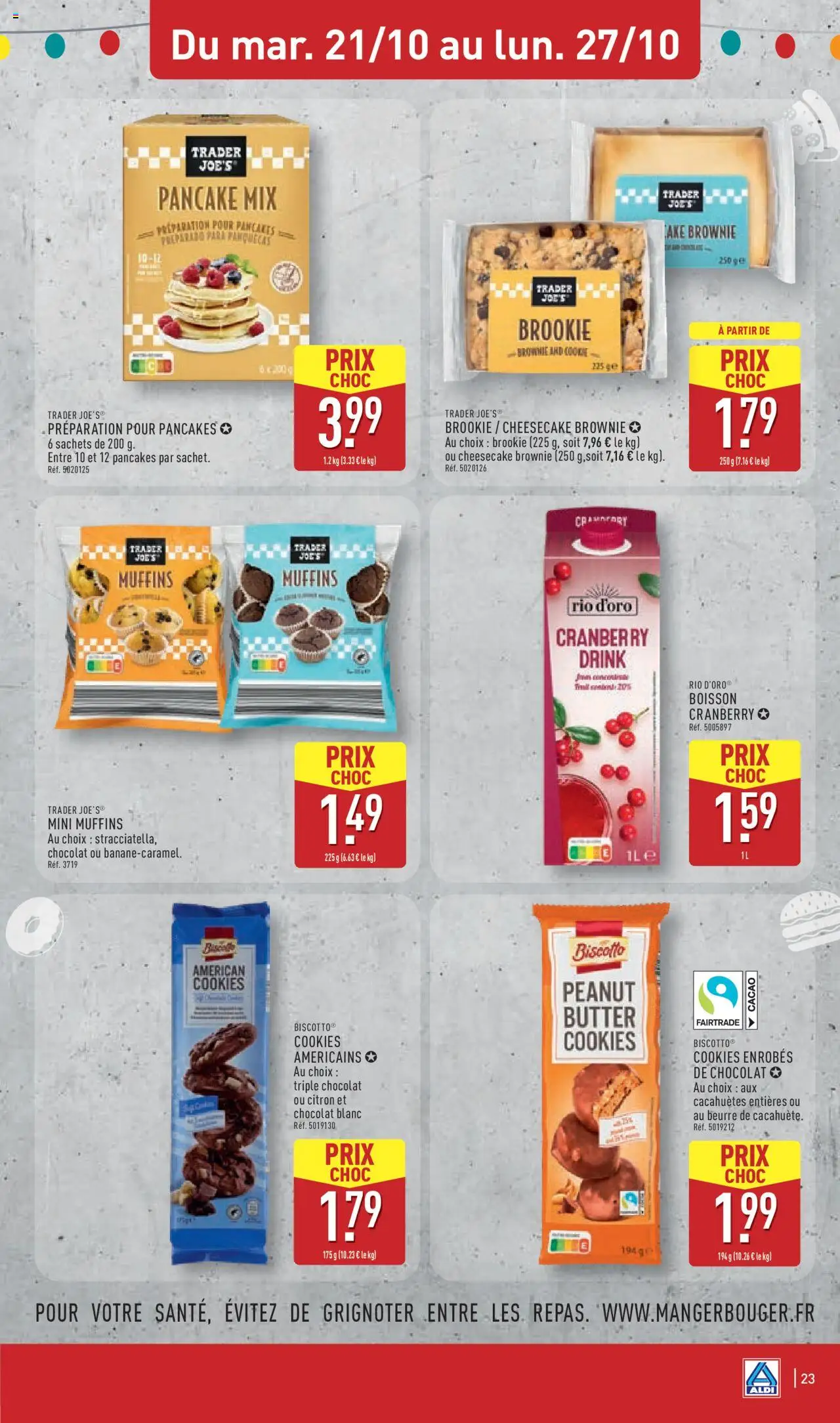 {H1} | Page: 25 | Produits: Muffins, Cookies, Beurre, Chocolat