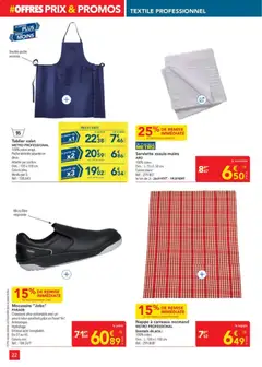 METRO - Prévisualisation de METRO - OFFRES Prix & Promos Equipement valide à partir de 05.01.2026 | Page: 22 | Produits: Tablier, Coton, Nappe, Mocassins