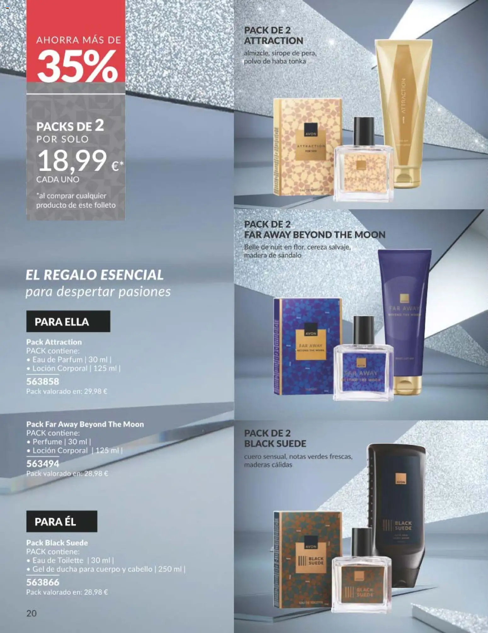 Catálogo AVON campaña 11 Black Friday │ válido desde el 01.11.2025 | Página: 20 | Productos: Perfume, Polvo, Loción corporal, Ducha
