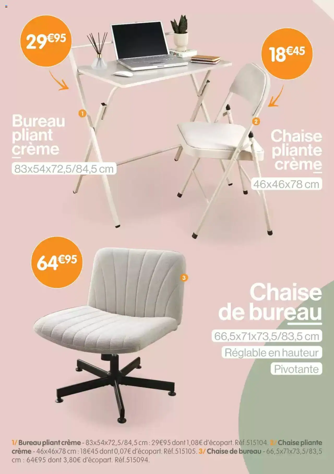  | Page: 13 | Produits: Chaise pliante, Chaise de bureau, Chaise, Crème