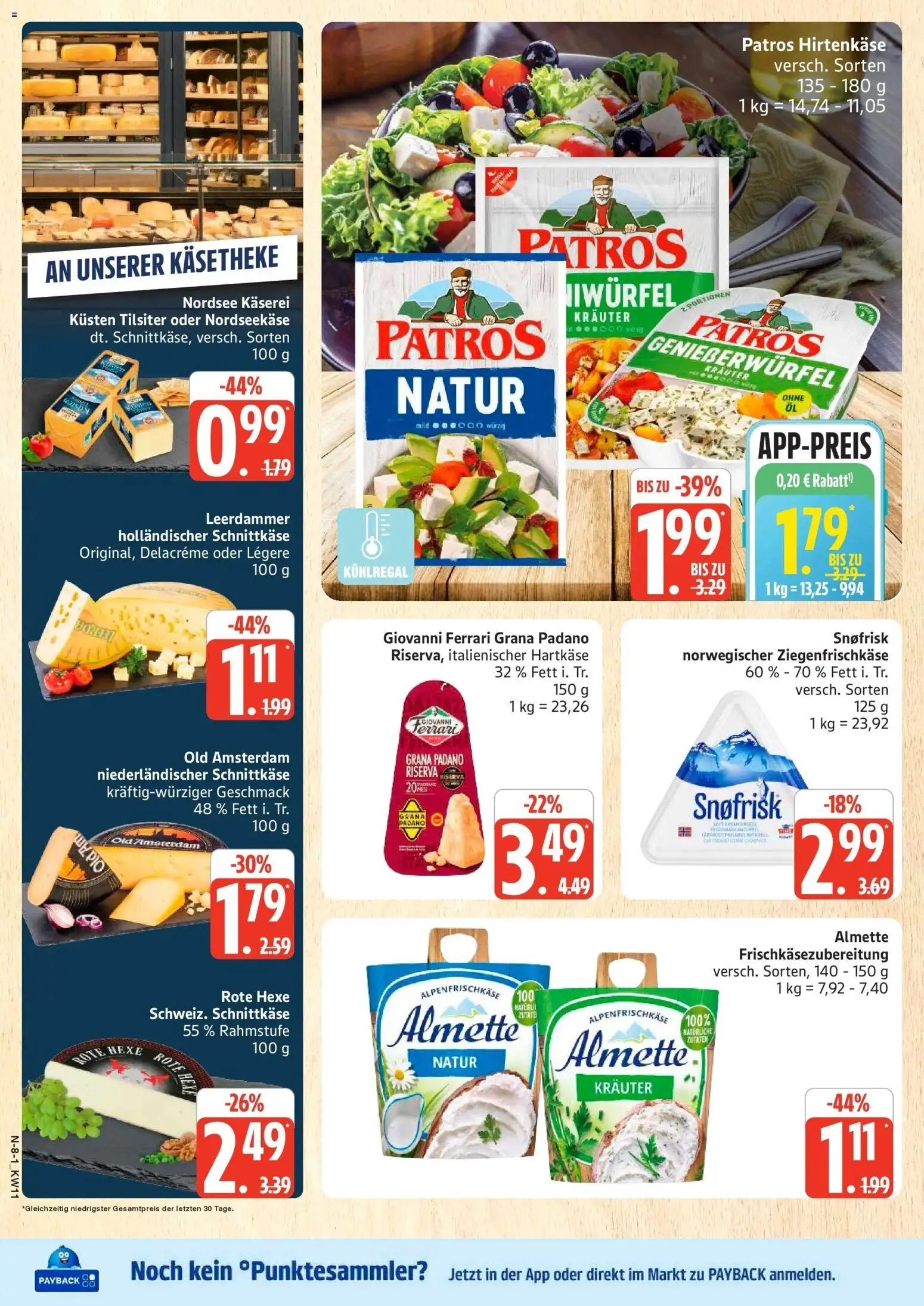 Marktkauf Prospekt Cuxhaven – gültig ab 09.03.2026 | Seite: 8 | Produkte: Almette, Patros, Leerdammer