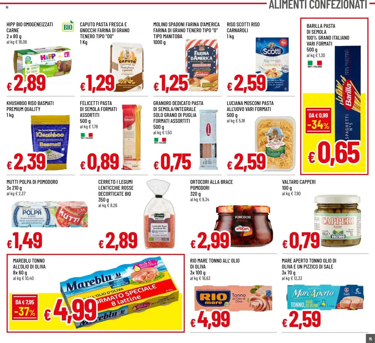 Volantino Galassia del 16.10.2025 | Pagina: 15 | Prodotti: Pane, Lenticchie, Farina, Mutti