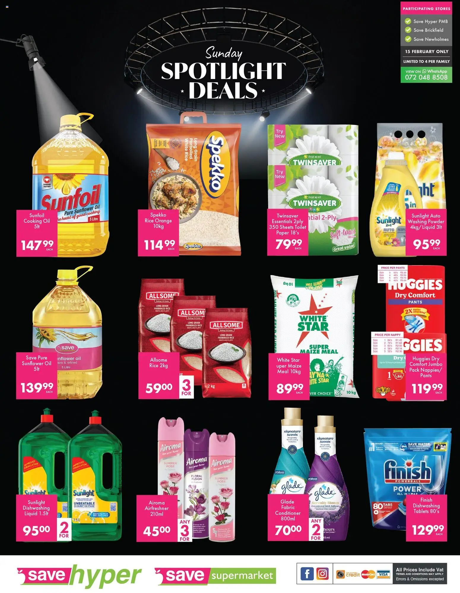 New Save catalogue – valid from 15.02.2026 | Page: 1 | Products: Toilet, Oil, Rice, Paper