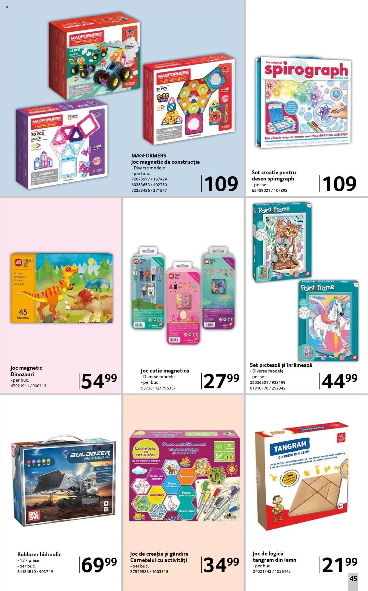 Catalog Selgros - Școala  – valabil de la 08.08.2025 | Pagină: 45 | Produse: Joc, Cutie