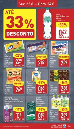Aldi folheto │ válido de 18.08.2025 | Página: 23 | Produtos: Agua, Bolachas, Leite, Nestlé