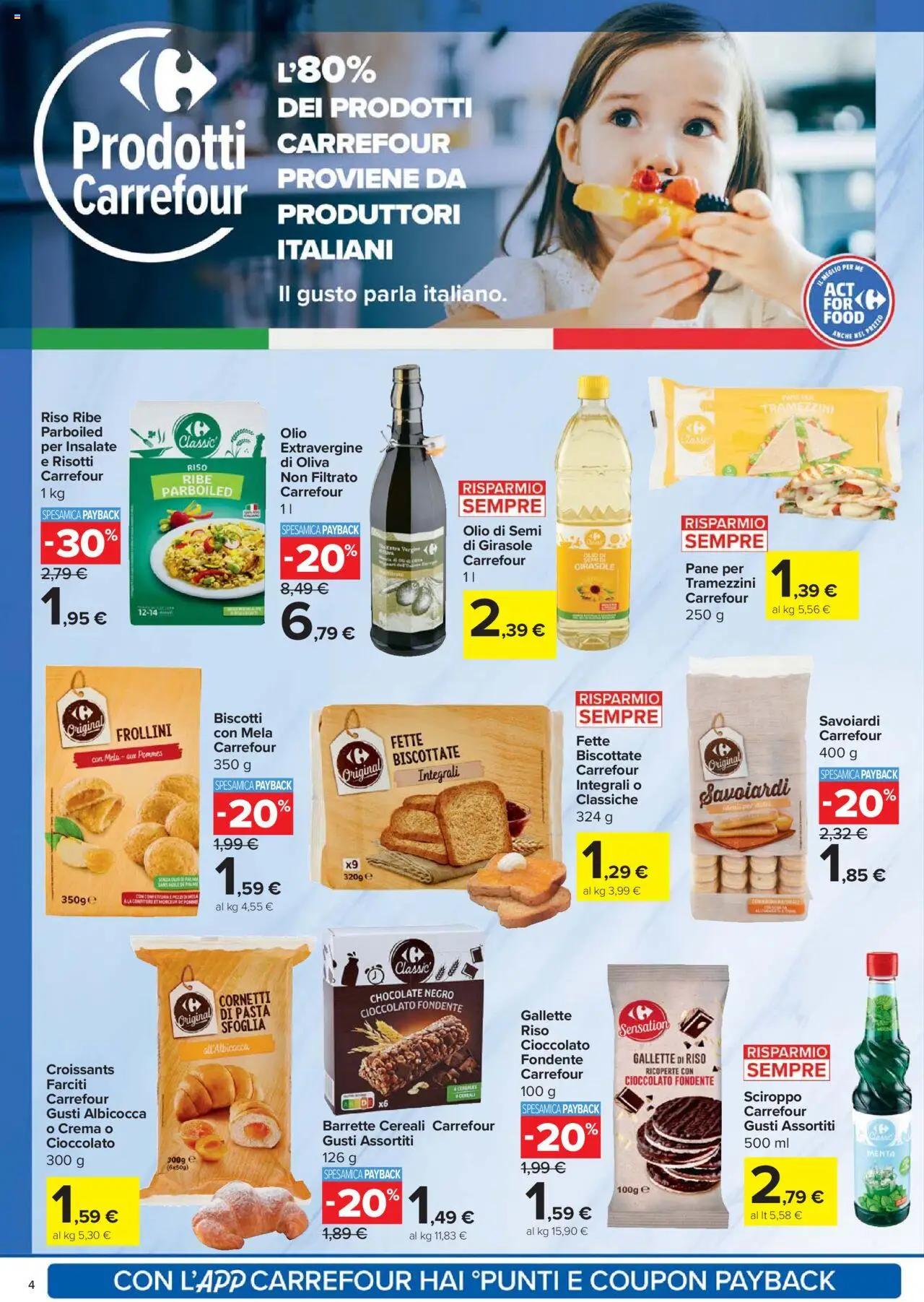 Volantino Carrefour del 07.08.2025 | Pagina: 4 | Prodotti: Cioccolato, Cereali, Gallette, Savoiardi