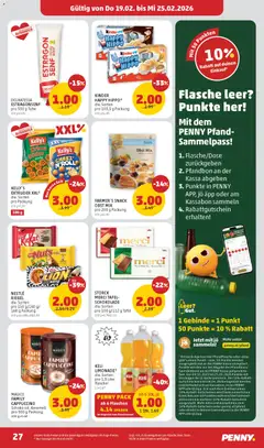Penny Markt Flugblatt ab 19.02.2026 gültig | Seite: 27 | Produkte: Obst, Schokolade