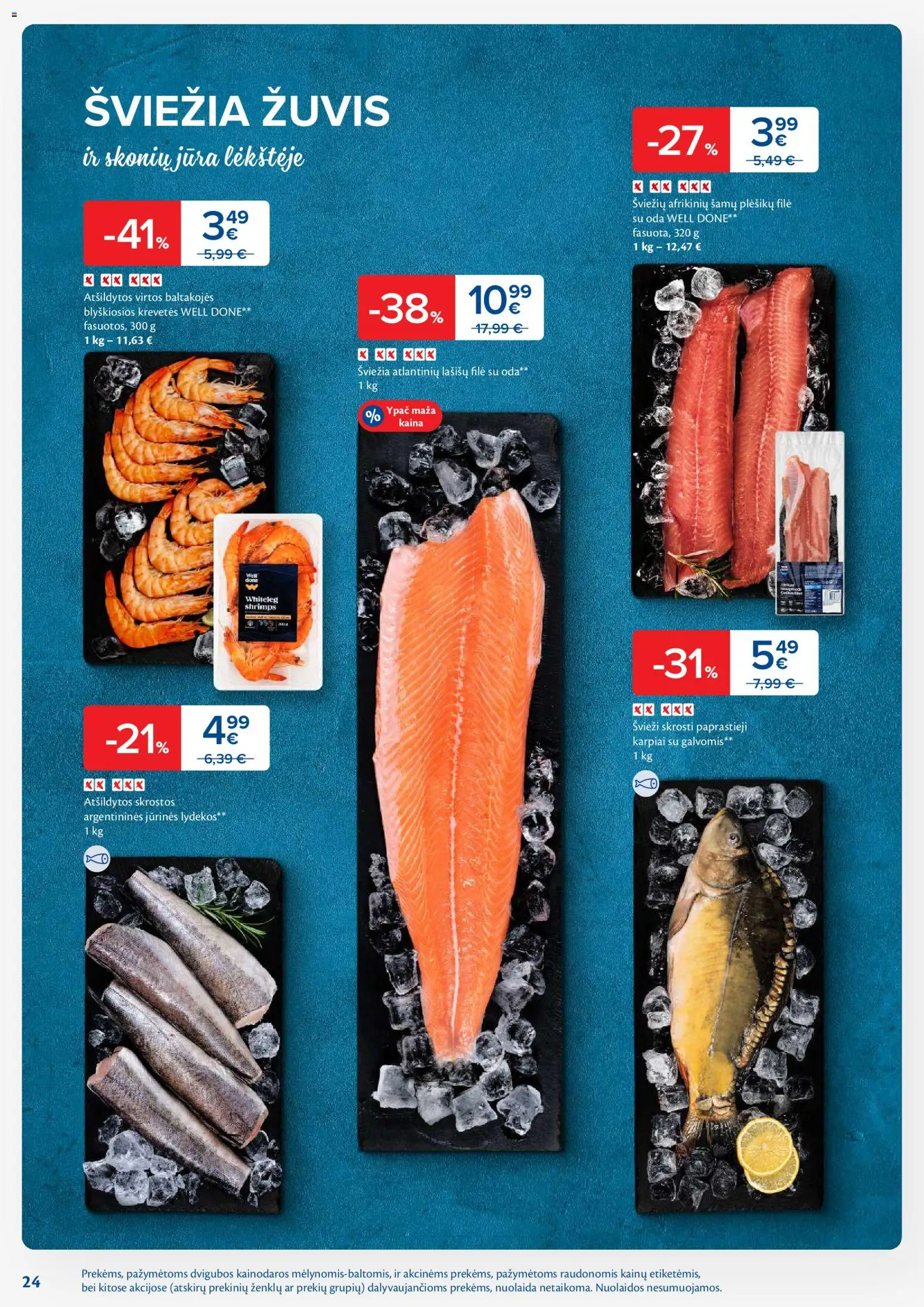 MAXIMA akcijos nuo 25.11.2025 | Puslapis: 24 | Prekių: Lašišų filė, Žuvis