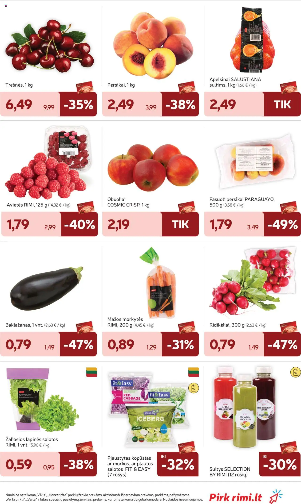 Rimi - Leidinys│galioja nuo 22.07.2025 | Puslapis: 7 | Prekių: Salotos, Sultys, Obuoliai, Apelsinai