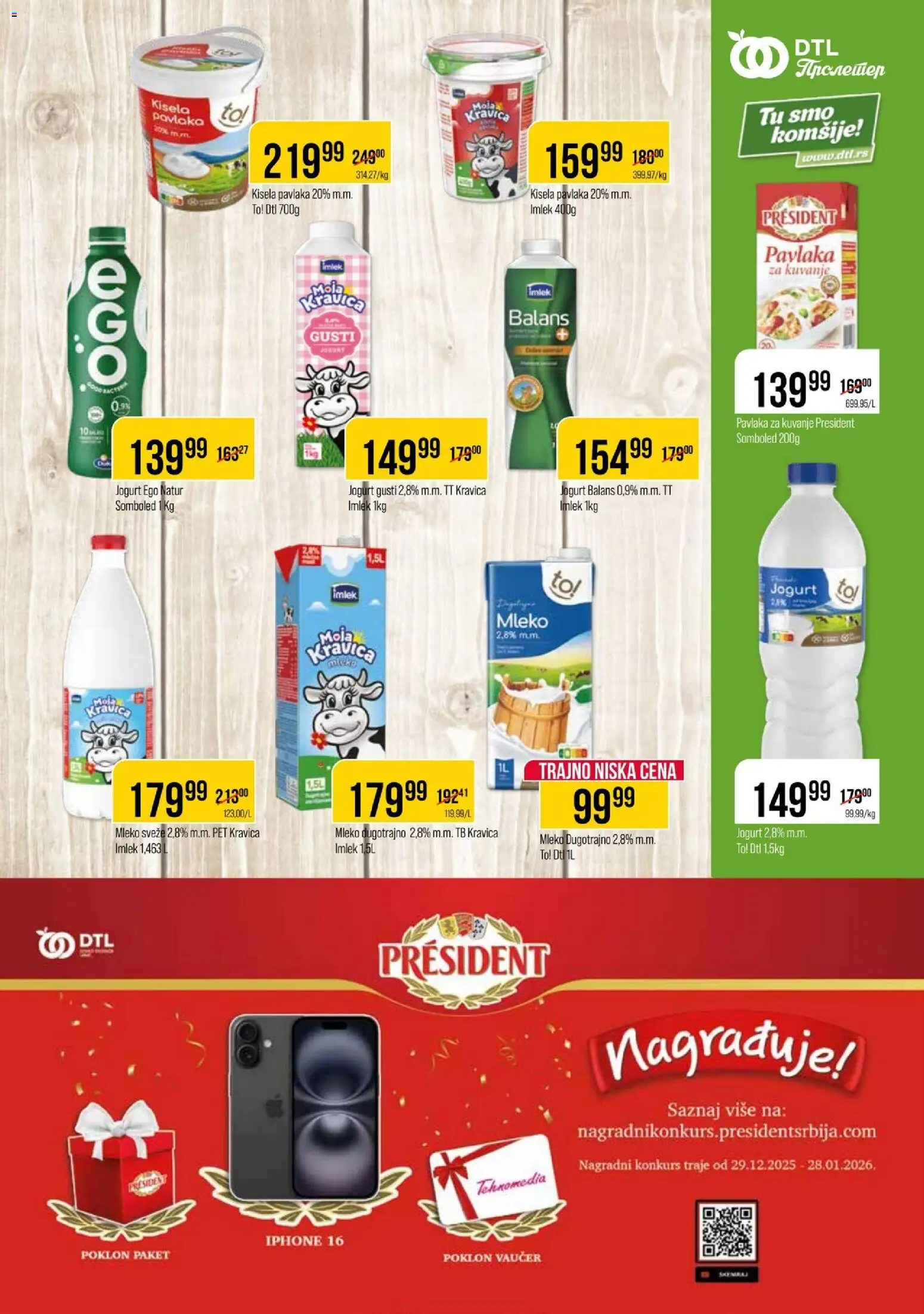 Metalac Proleter katalog - važi od 03.01.2026 | Strana: 3 | Proizvode: Kisela pavlaka, Mleko, Jogurt, Pavlaka