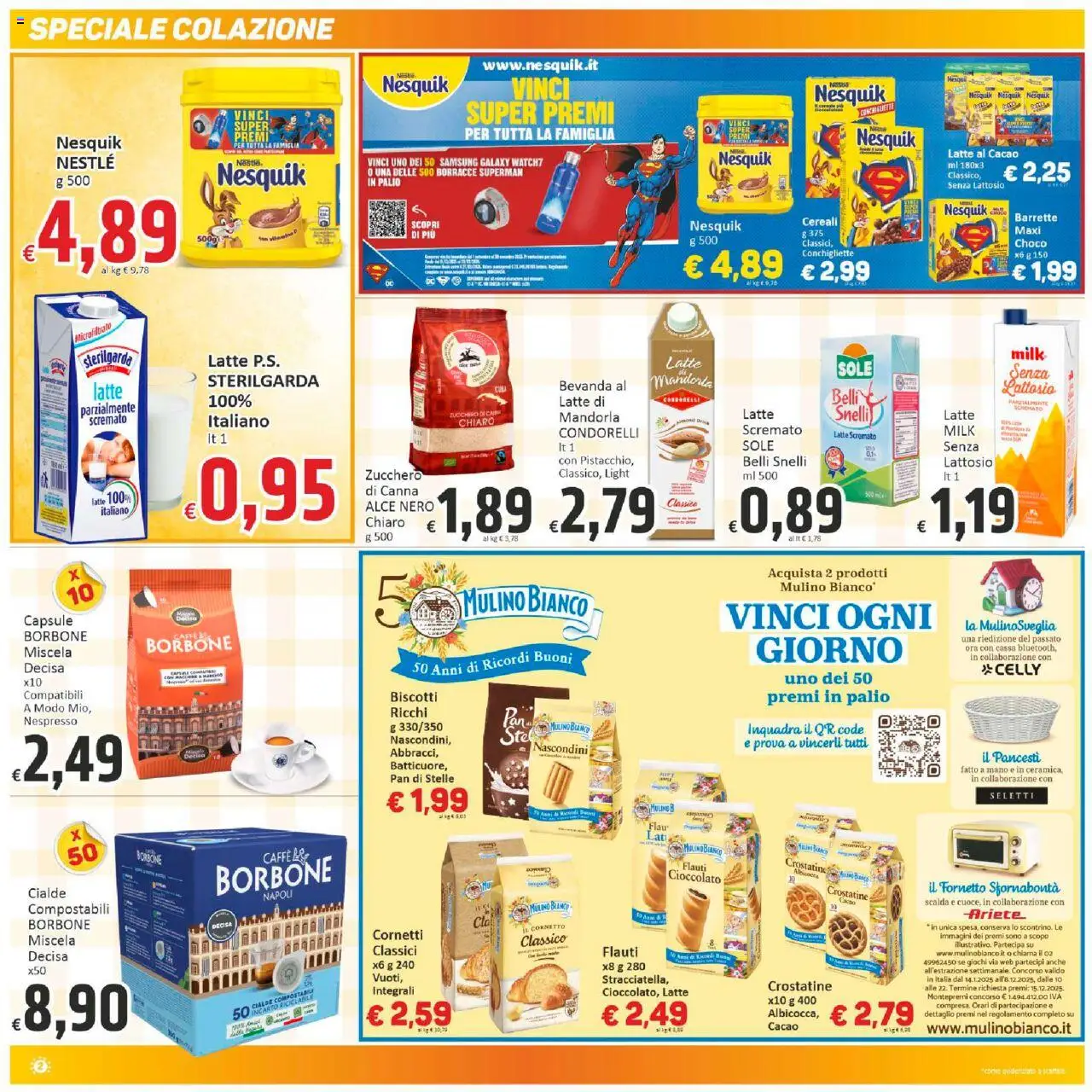 Volantino Paghi Poco del 18.09.2025 | Pagina: 2 | Prodotti: Cioccolato, Cornetto, Biscotti, Cacao