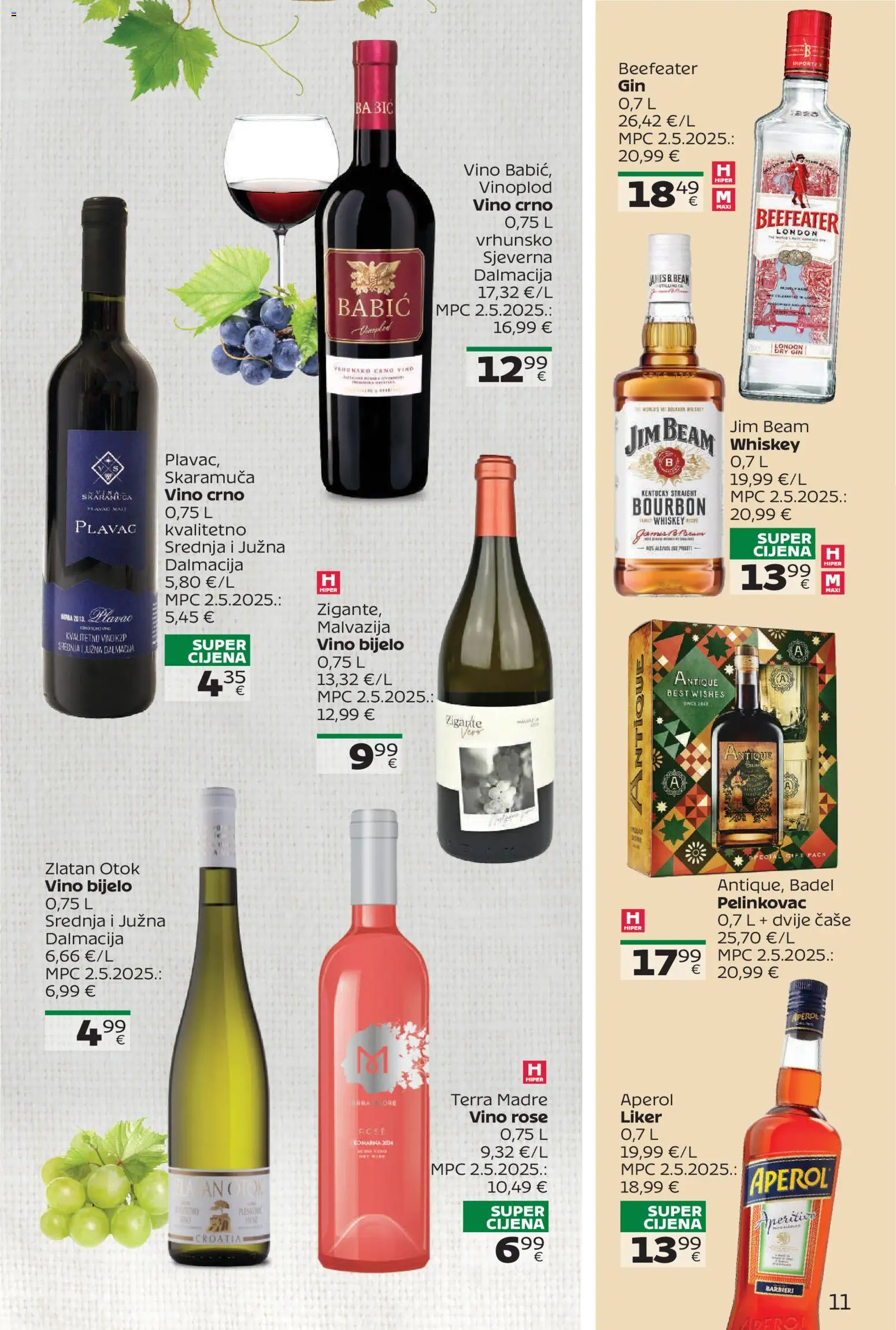 Tommy katalog | vrijedi od 23.03.2026 | Stranica: 11 | Proizvodi: Gin, Vino, Aperol, Čaše