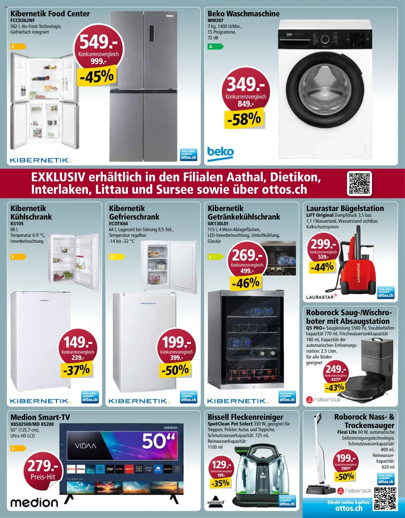 Otto's aktionen Marken Spezial – gültig ab 23.03.2026 | Seite: 15 | Produkte: Kühlschrank, Gefrierschrank, Waschmaschine