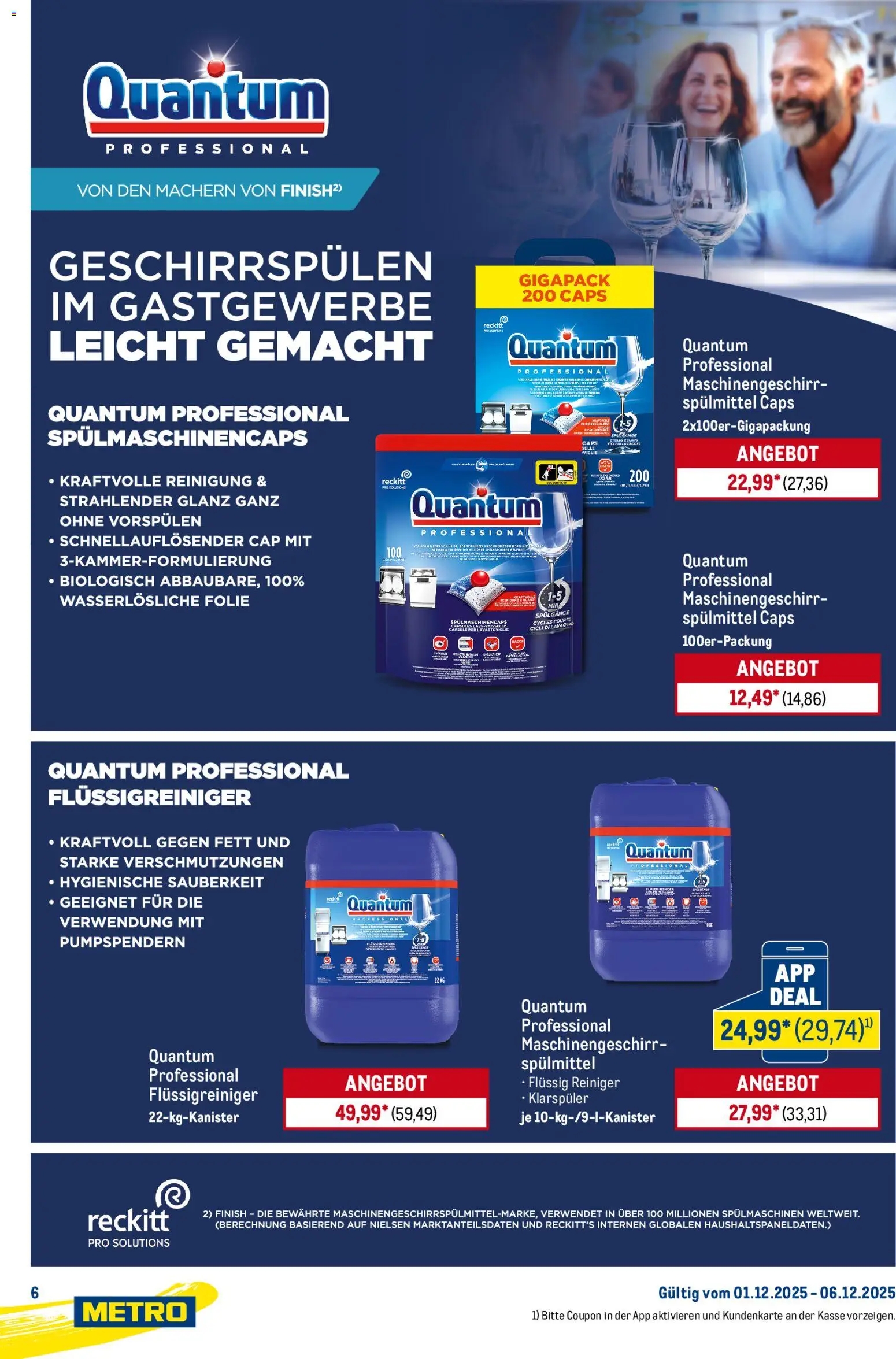 Metro Starke Marken Profis – gültig ab 01.12.2025 | Seite: 4 | Produkte: Finish, Klarspüler