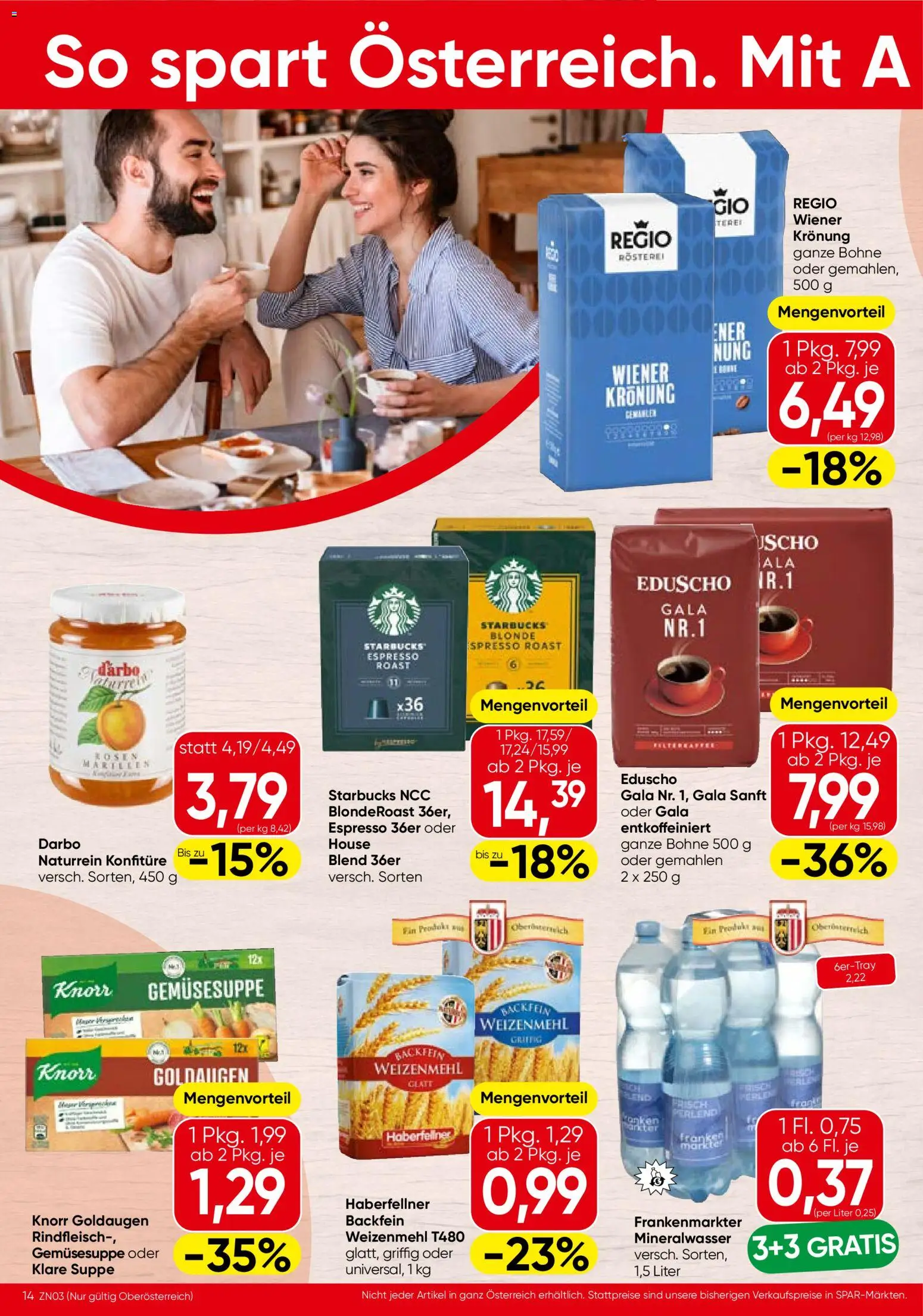 Spar Flugblatt - Oberösterreich gültig ab 12.03.2026 | Seite: 14 | Produkte: Rindfleisch