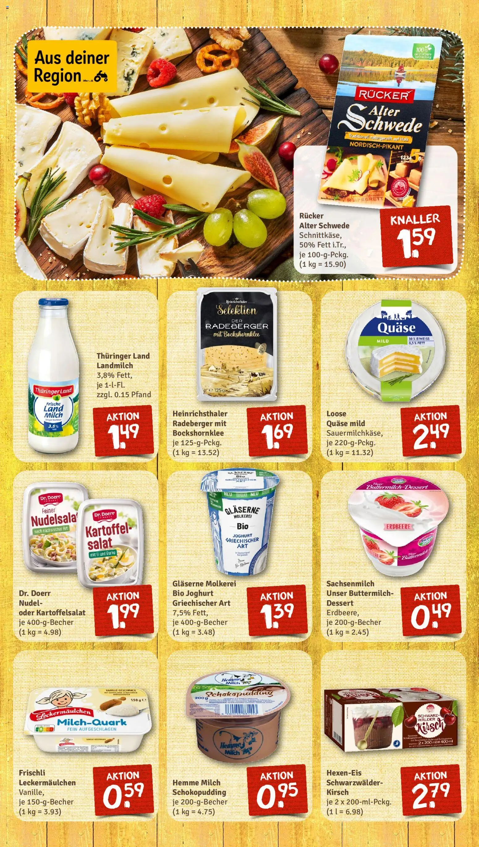 Nahkauf Prospekt – gültig ab 13.04.2026 | Seite: 9 | Produkte: Buttermilch, Milch, Joghurt, Salat