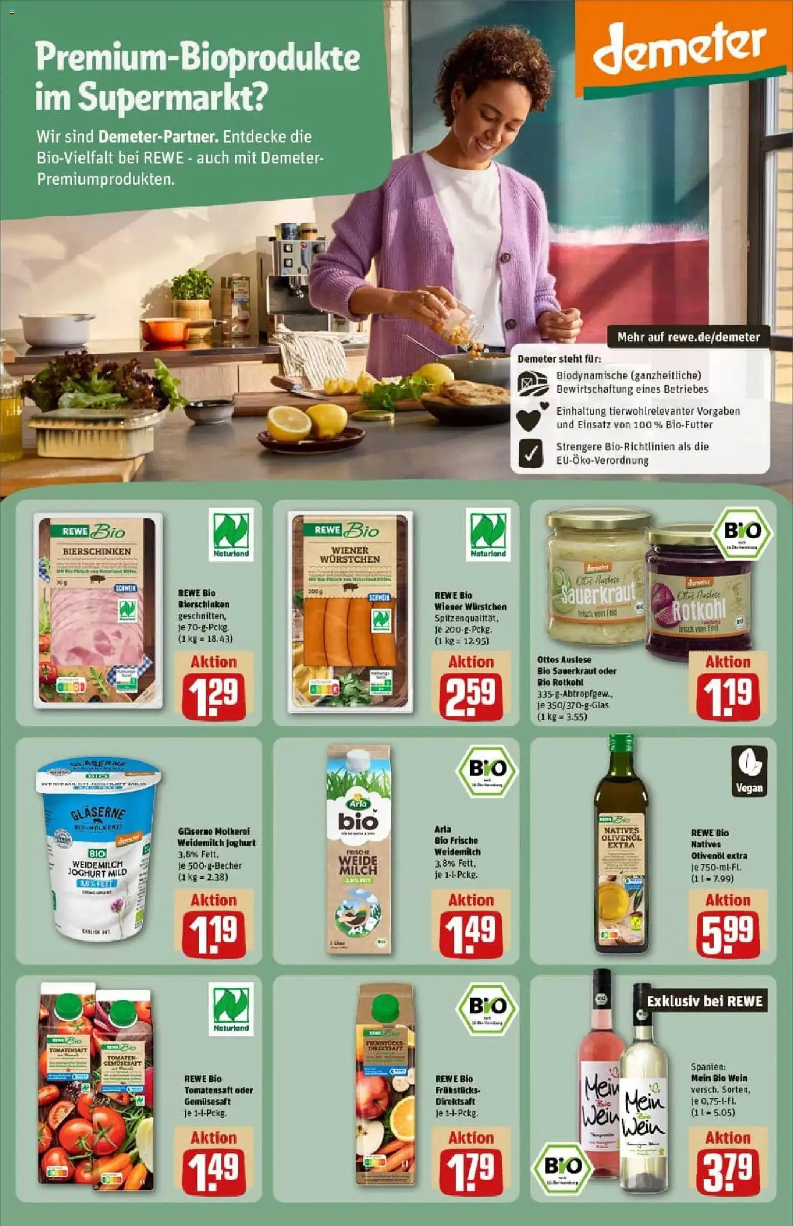 Rewe prospekt Neuhardenberg	 – gültig ab 07.12.2025 | Seite: 21 | Produkte: Rotkohl, Joghurt, Olivenol, Wein