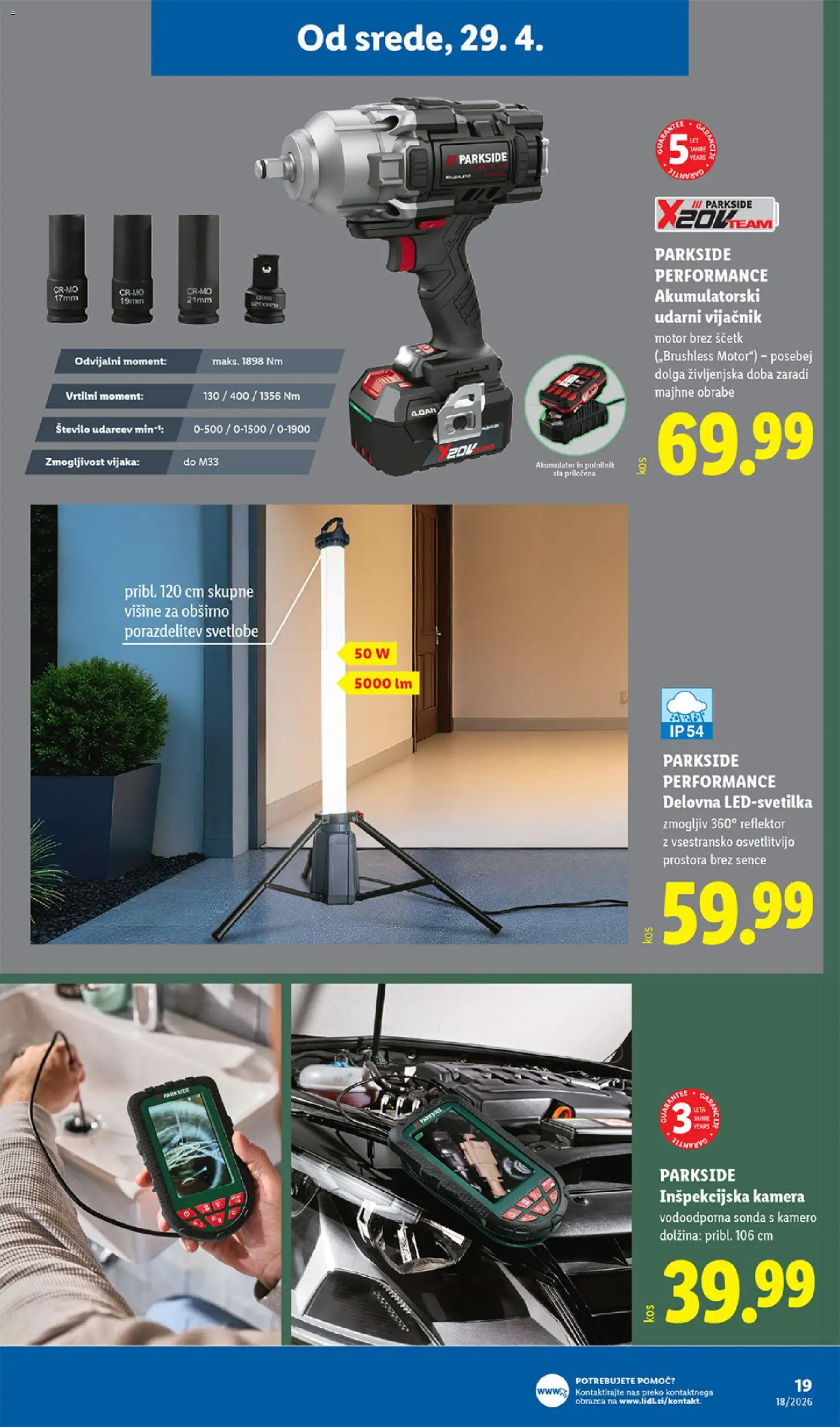 Novi Lidl katalog ponudbe – veljaven od 29.04.2026 | Stran: 35 | Izdelki: Kamera, Akumulator, Polnilnik