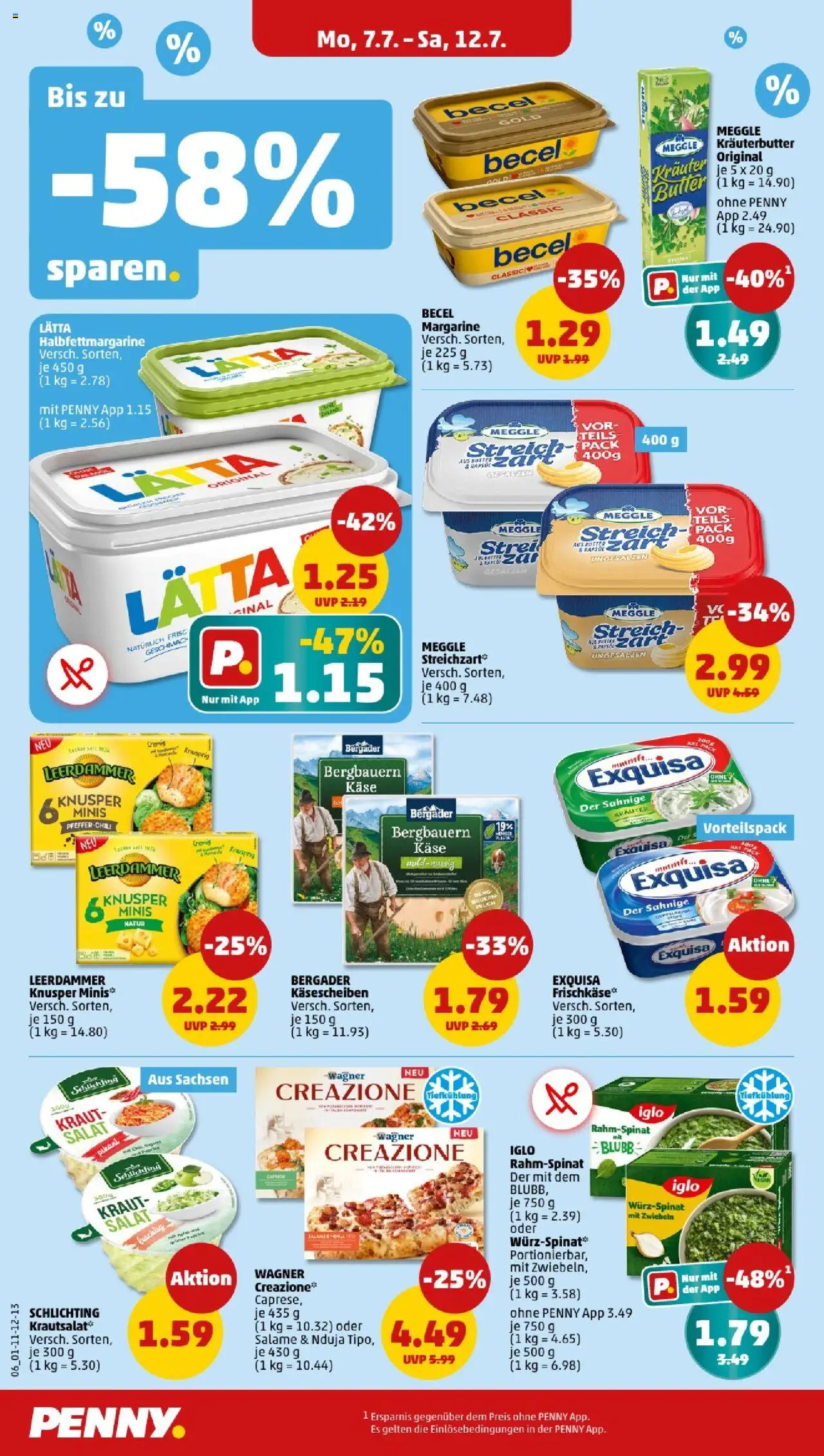 Penny - Sachsen-Anhalt - gültig ab dem 07.07.2025 | Seite: 6 | Produkte: Margarine, Käse, Zwiebeln, Frischkase
