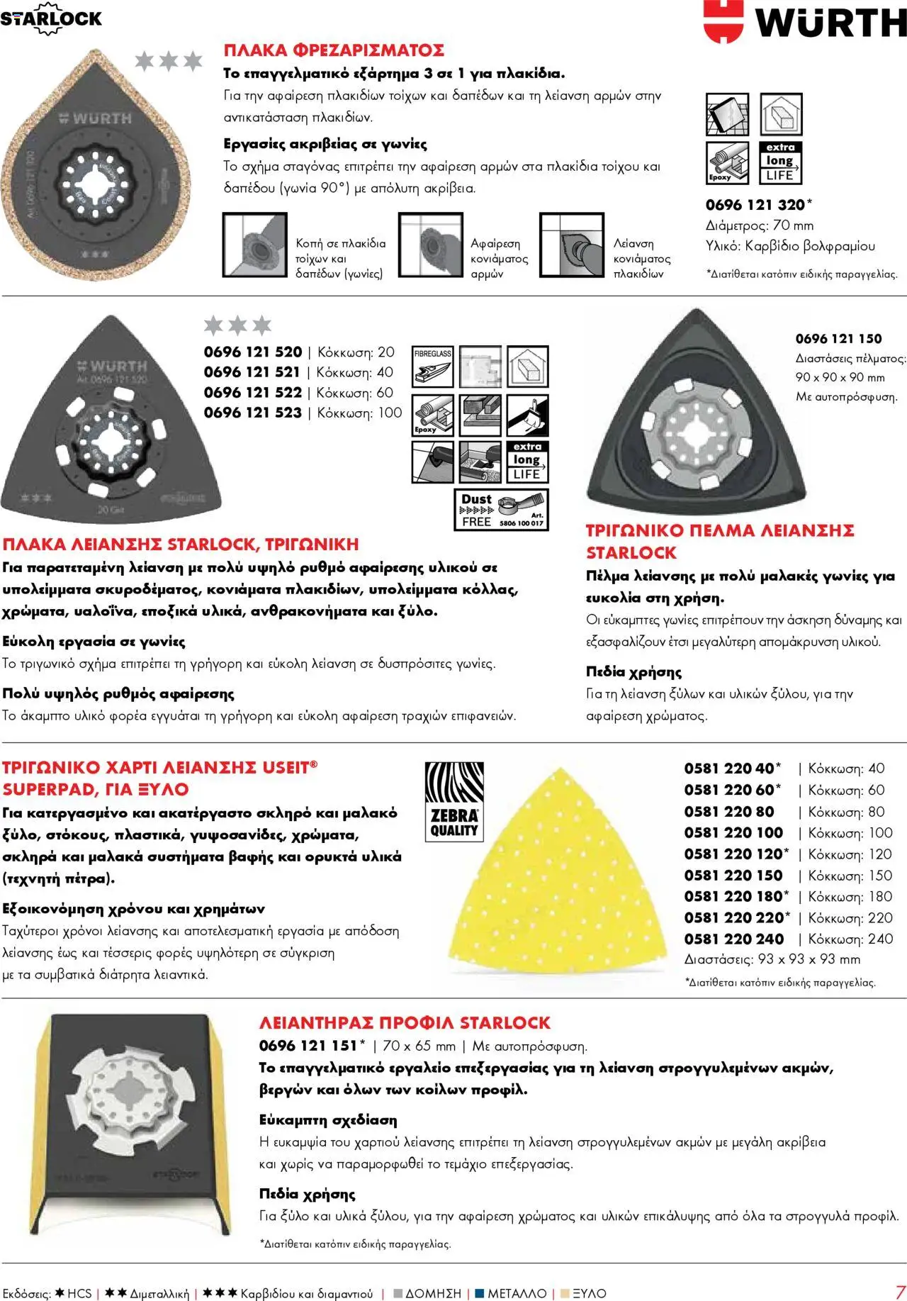WURTH - Starlock Πολυεργαλεία & Εξαρτήματα – σε ισχύ από 01.10.2025 | Σελίδα: 7