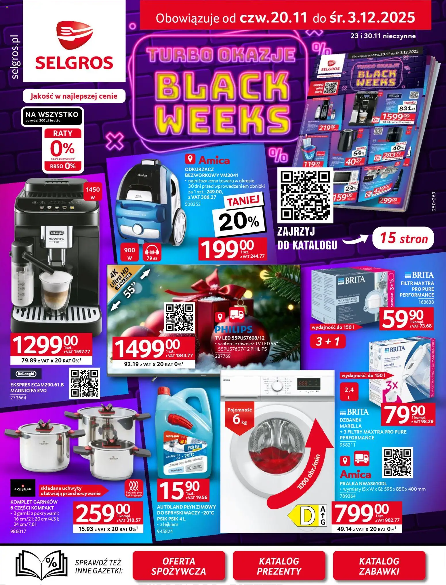 Selgros cash&carry Gazetka - Oferta przemysłowa od 20.11.2025 | Strona: 1 | Produkty: Pralka, Odkurzacz, Komplet garnków, Garnki