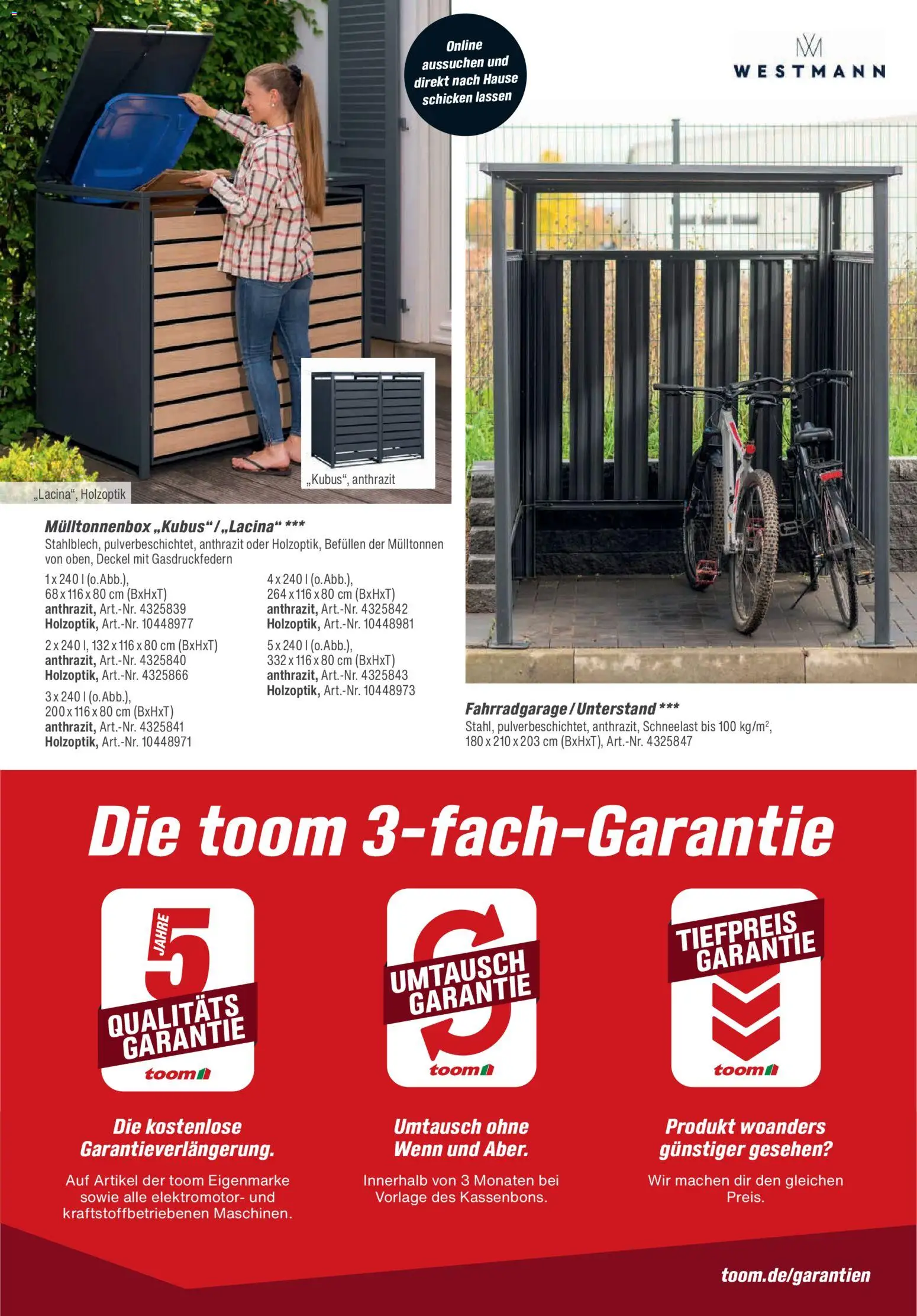 Toom Baumarkt Gartenhäuser & Carports 2026 – gültig ab 20.02.2026 | Seite: 41
