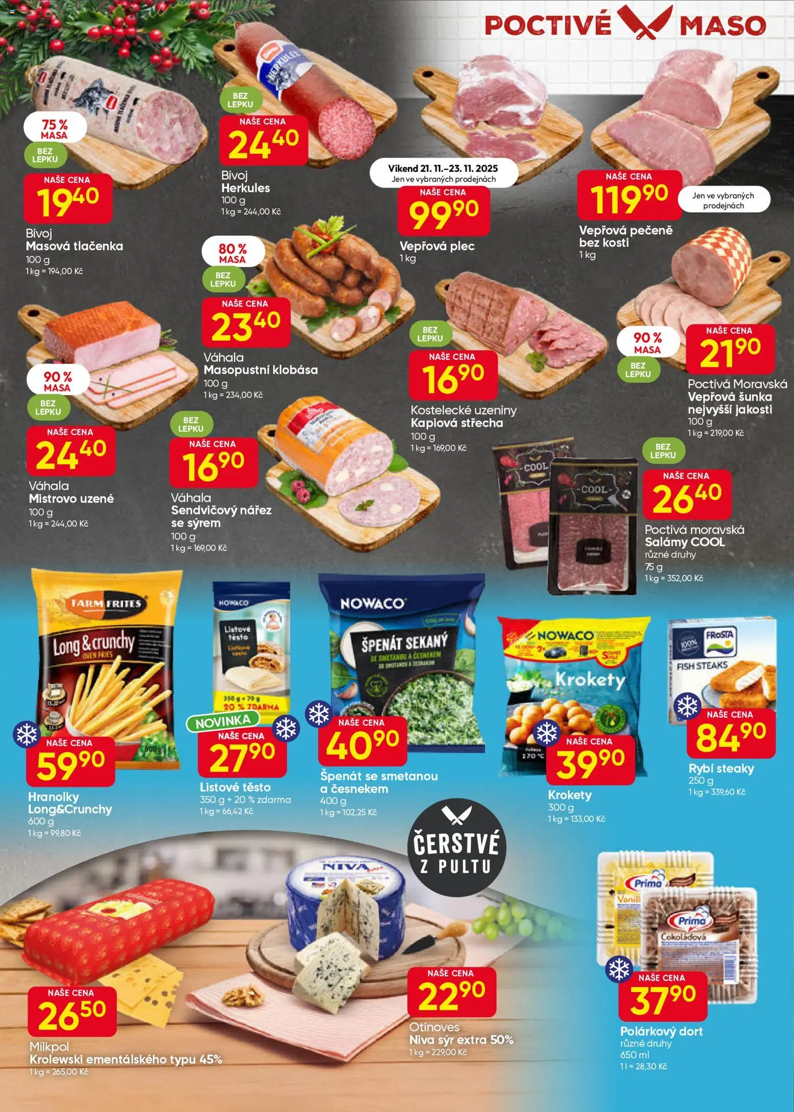Hruška leták od 19.11.2025 | Strana: 2 | Produkty: Sýr, Šunka, Niva, Dort