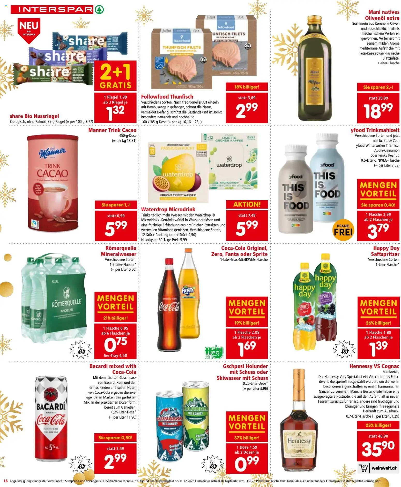 Interspar - Black Friday gültig ab 20.11.2025 | Seite: 16 | Produkte: Wasser, Limette, Szeder, Saft