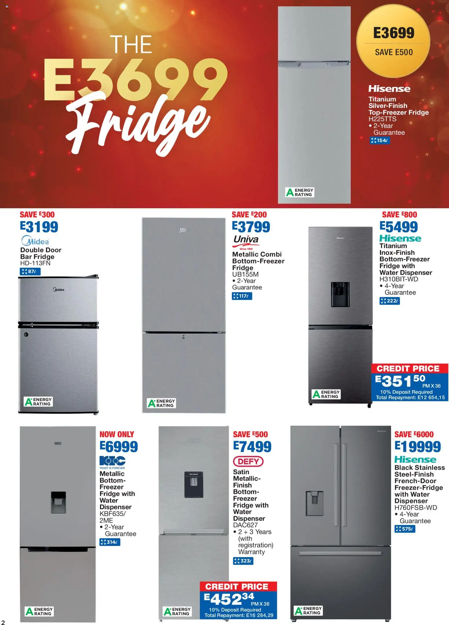 New OK Furniture catalogue – valid from 08.12.2025 | Page: 2 | Products: Freezer, Fridge, Water