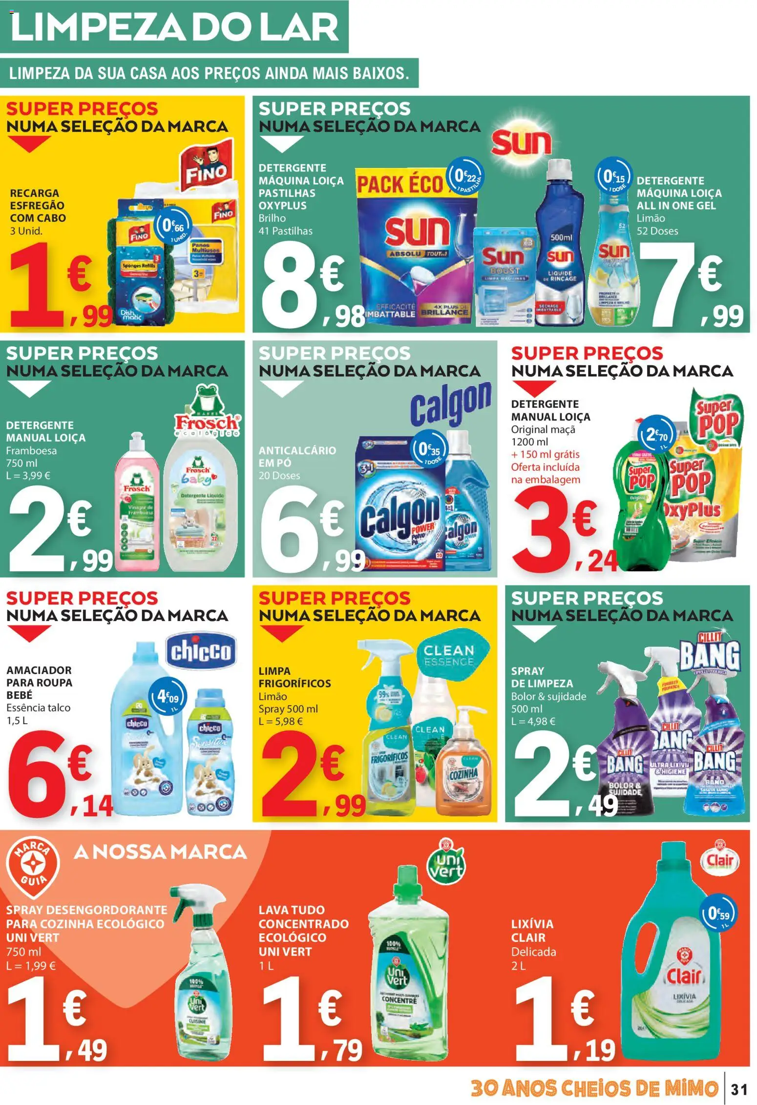 E.Leclerc folheto │ válido de 12.03.2026 | Página: 31 | Produtos: Esfregão, Cabo, Pó, Detergente