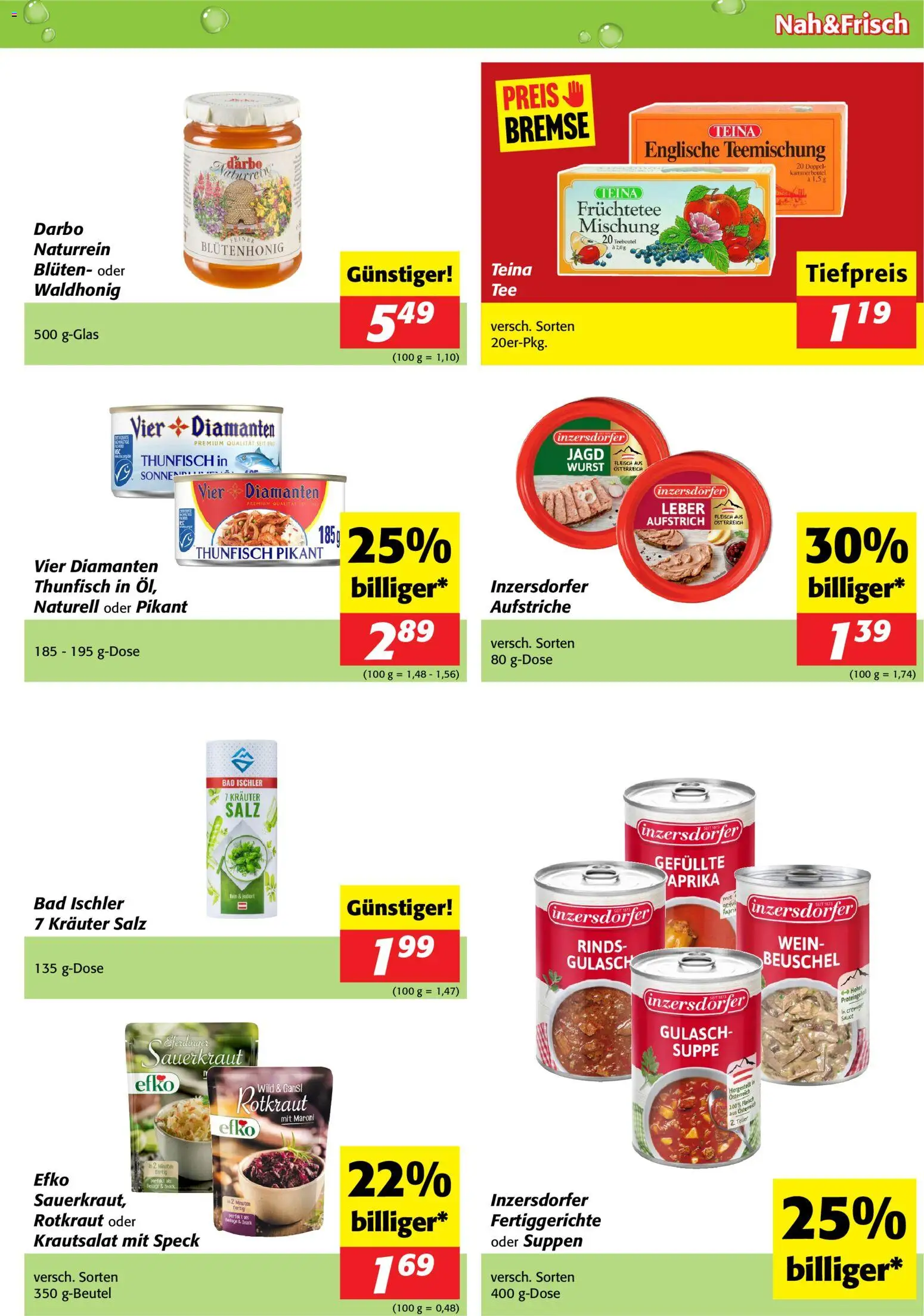 Nah und Frisch Flugblatt gültig ab 05.11.2025 | Seite: 5 | Produkte: Salz, Fertiggerichte, Wurst, Bad
