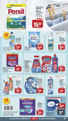 Famila Nordwest Prospekt 	 ab 26.01.2026 gültig | Seite: 27 | Produkte: Kuschelweich, Weichspüler, Klarspüler, Wc frisch