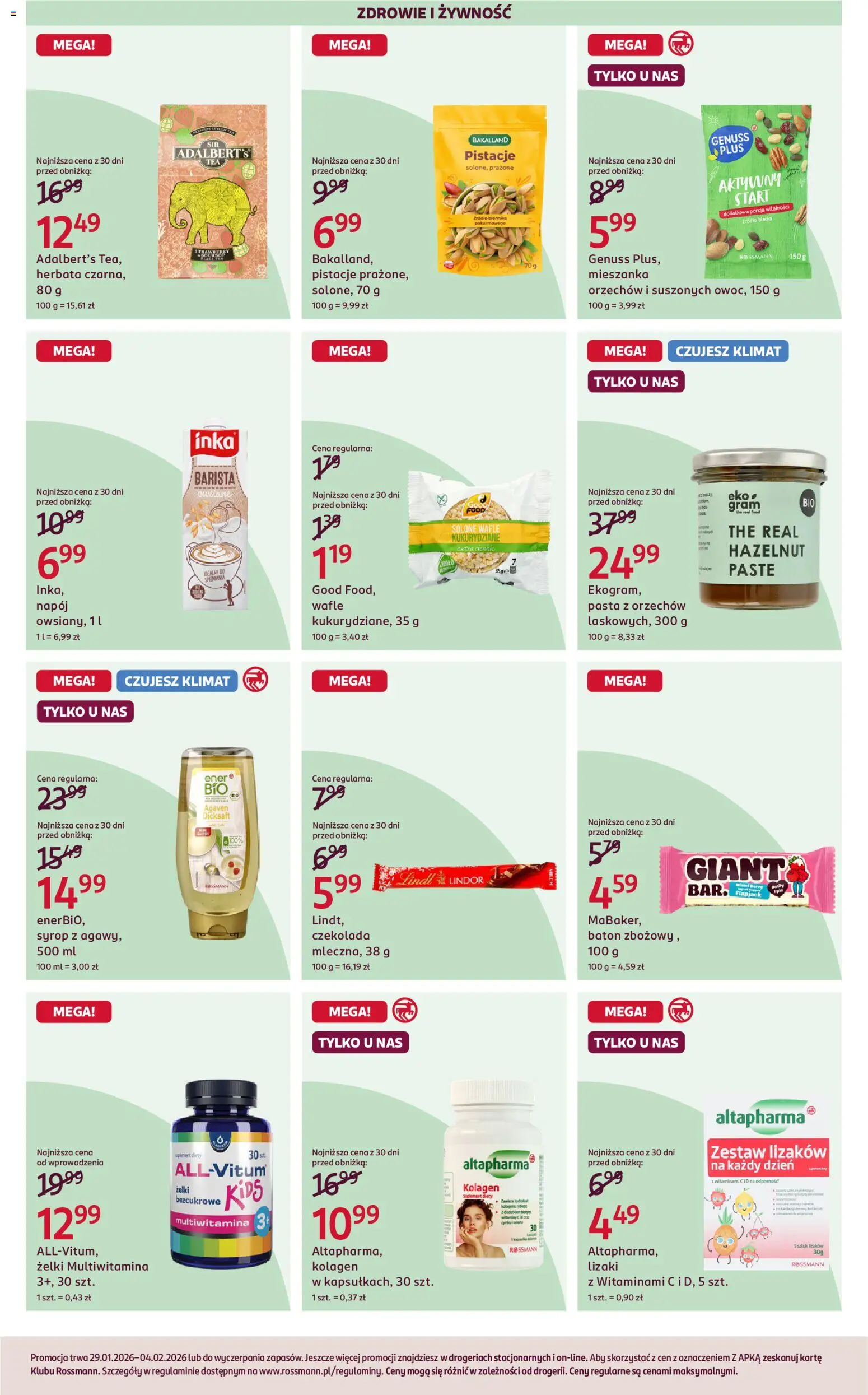Rossmann Gazetka od 29.01.2026 | Strona: 14 | Produkty: Wafle, Baton, Żelki, Czekolada