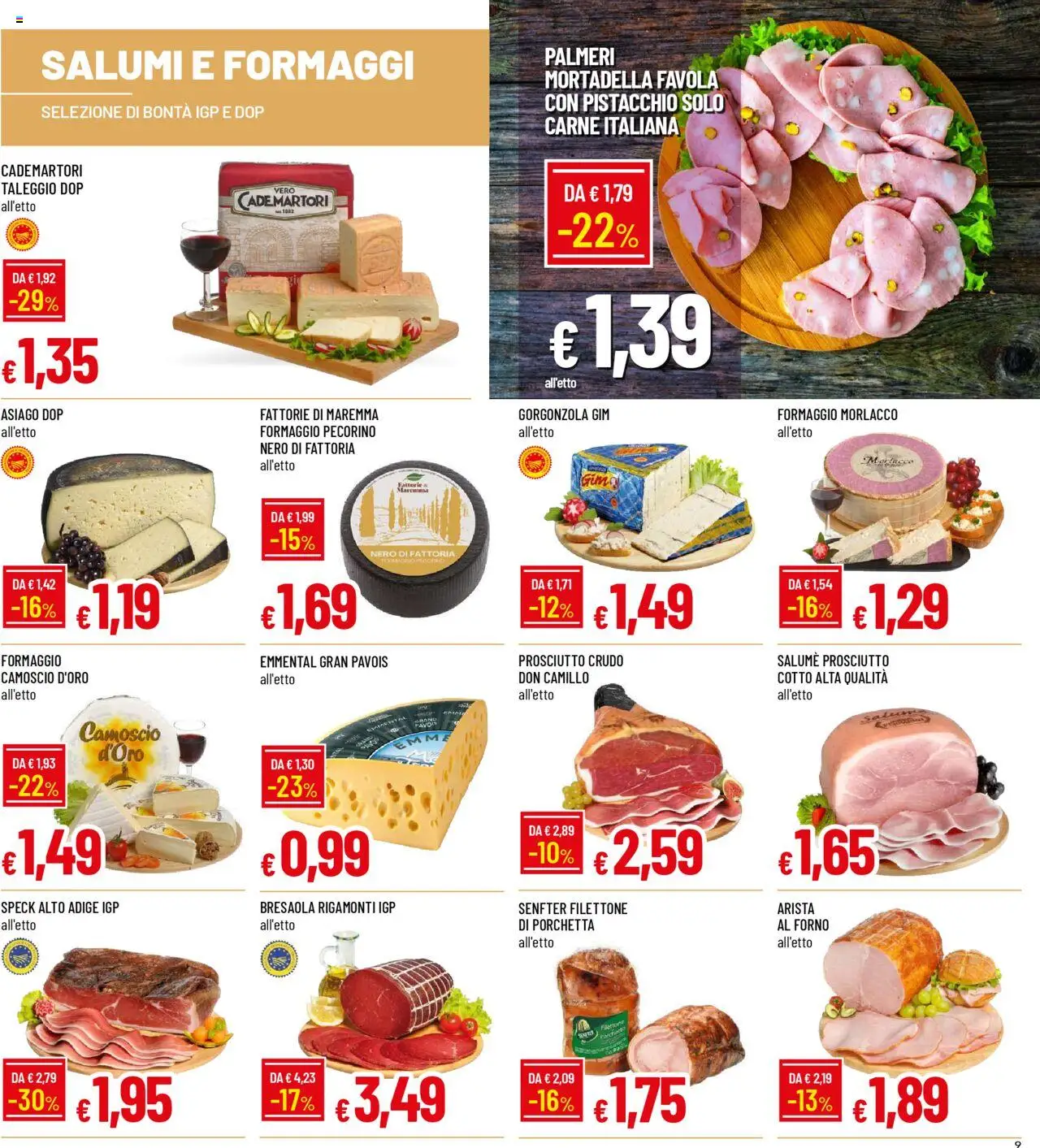 Volantino Galassia del 22.09.2025 | Pagina: 9 | Prodotti: Speck, Porchetta, Formaggio, Gorgonzola