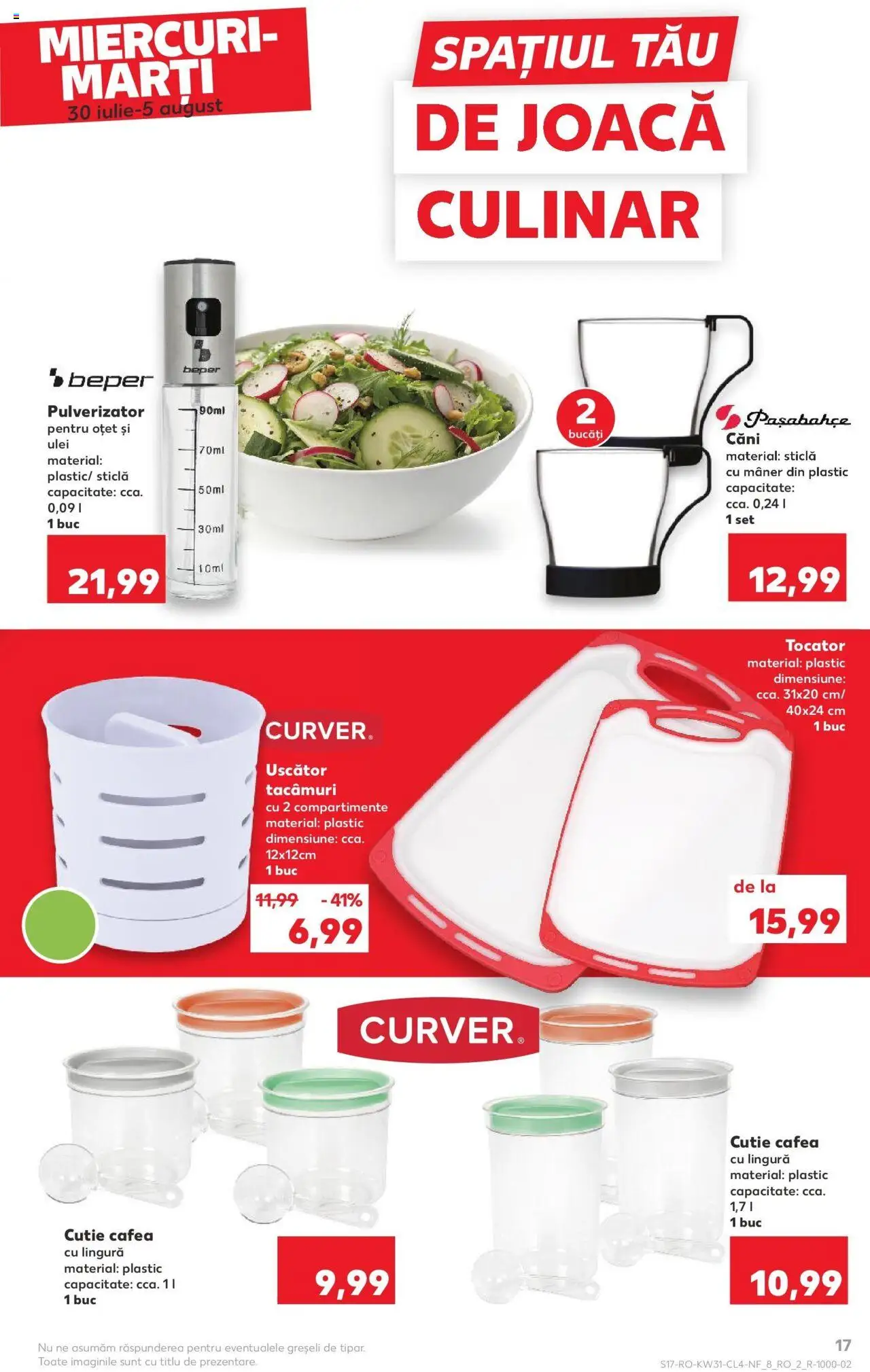 Catalog Kaufland - Brașov – valabil de la 30.07.2025 | Pagină: 17 | Produse: Cutie, Ulei, Cafea, Oțet