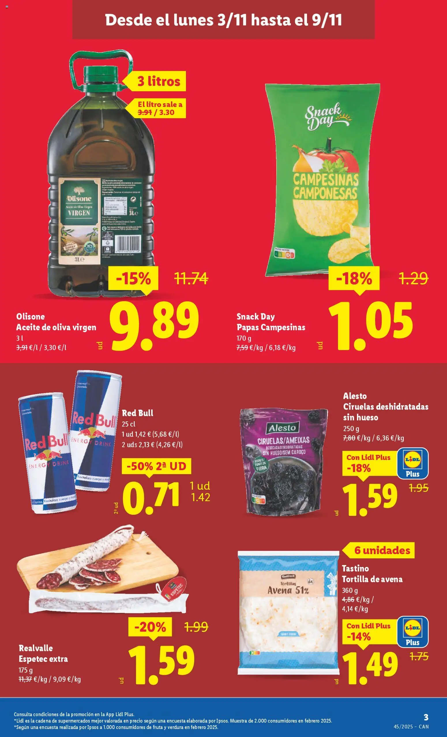 Lidl - Canarias │ válido desde el 03.11.2025 | Página: 3 | Productos: Aceite, Aceite de oliva