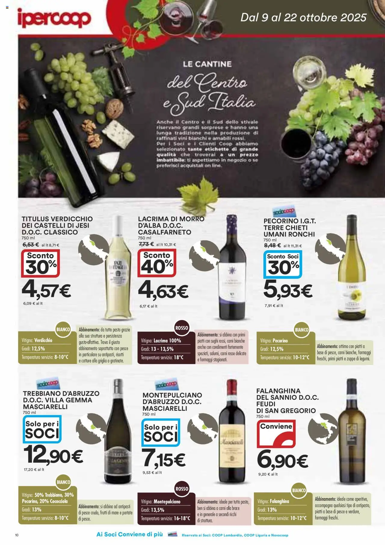 Volantino Ipercoop del 09.10.2025 | Pagina: 10 | Prodotti: Pesce, Frutti di mare, Griglia, Pecorino