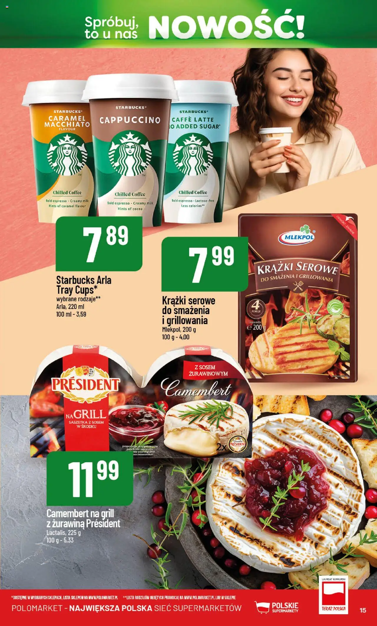 POLOmarket Gazetka - Nowości od 01.05.2025 | Strona: 15 | Produkty: Grill, Cappuccino, Camembert, Żurawina
