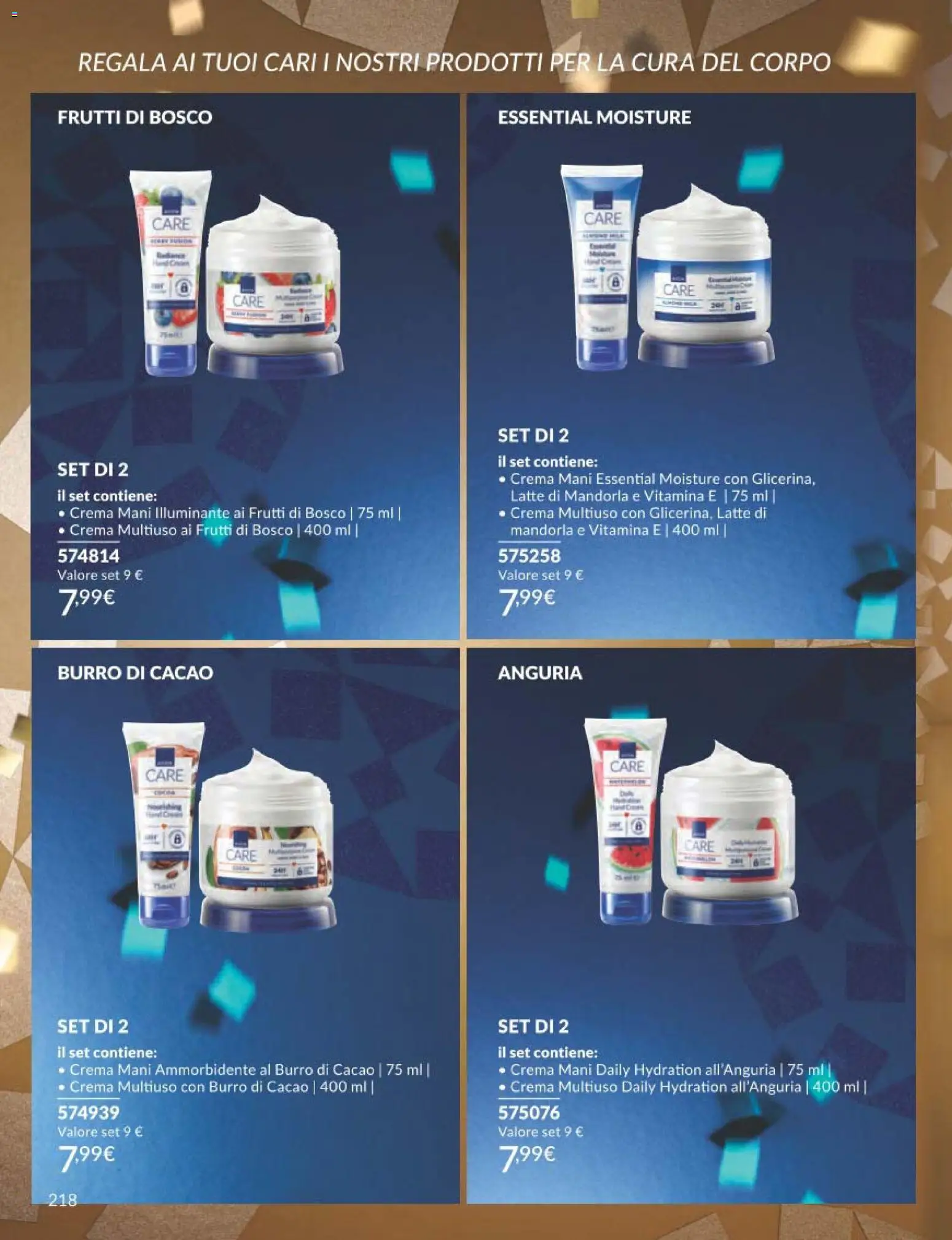 Volantino Avon del 01.12.2025 | Pagina: 218 | Prodotti: Ammorbidente, Latte, Burro, Cacao