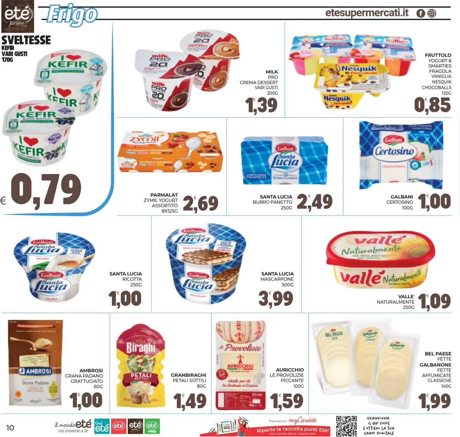 Volantino Eté del 17.04.2026 | Pagina: 10 | Prodotti: Crema, Yogurt, Ricotta, Mascarpone