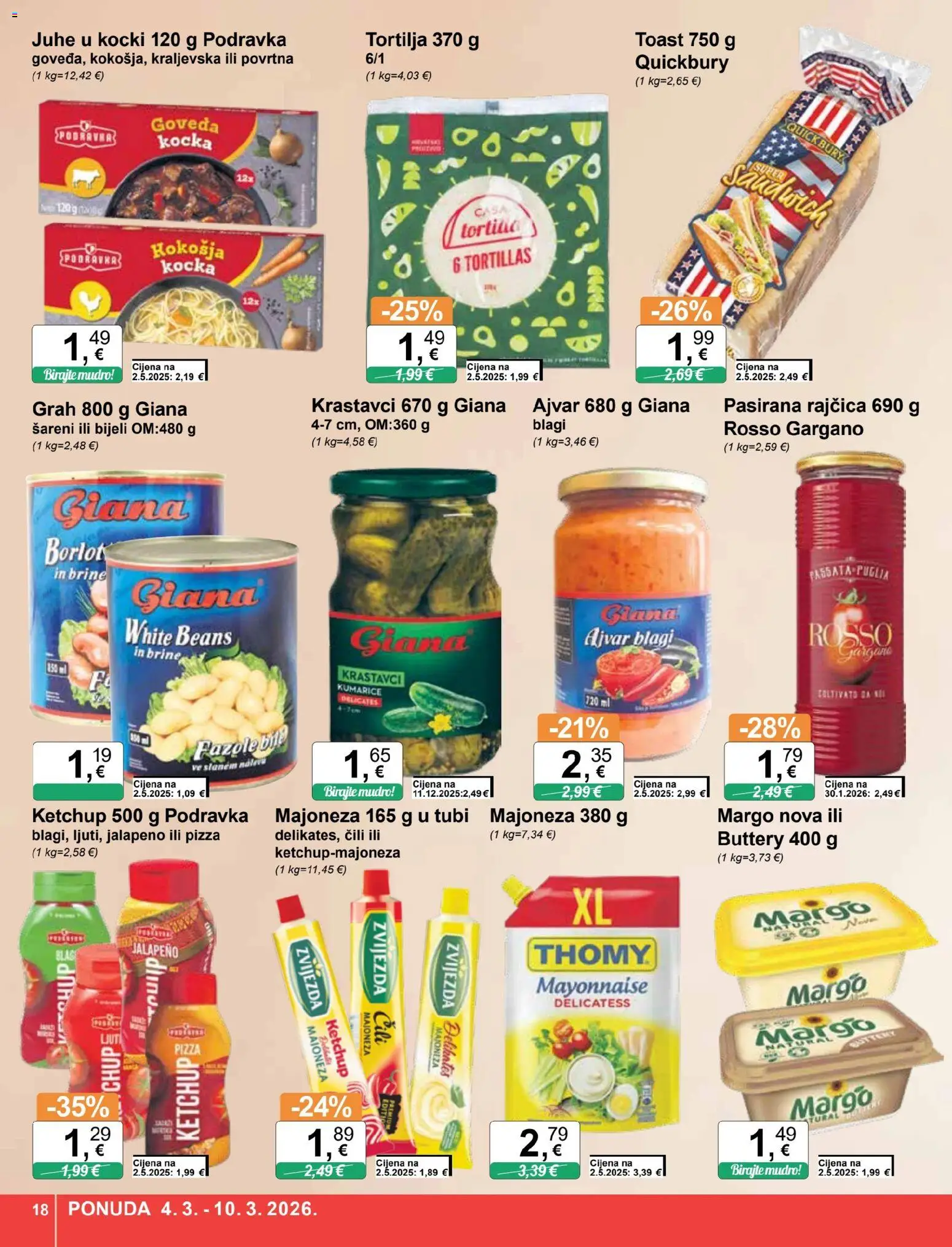 KTC katalog | vrijedi od 04.03.2026 | Stranica: 18 | Proizvodi: Ajvar, Krastavci, Čili, Rajčica