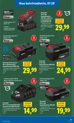 LIDL leidinys galioja nuo 26.01.2026 | Puslapis: 13 | Prekių: Akumuliatorius
