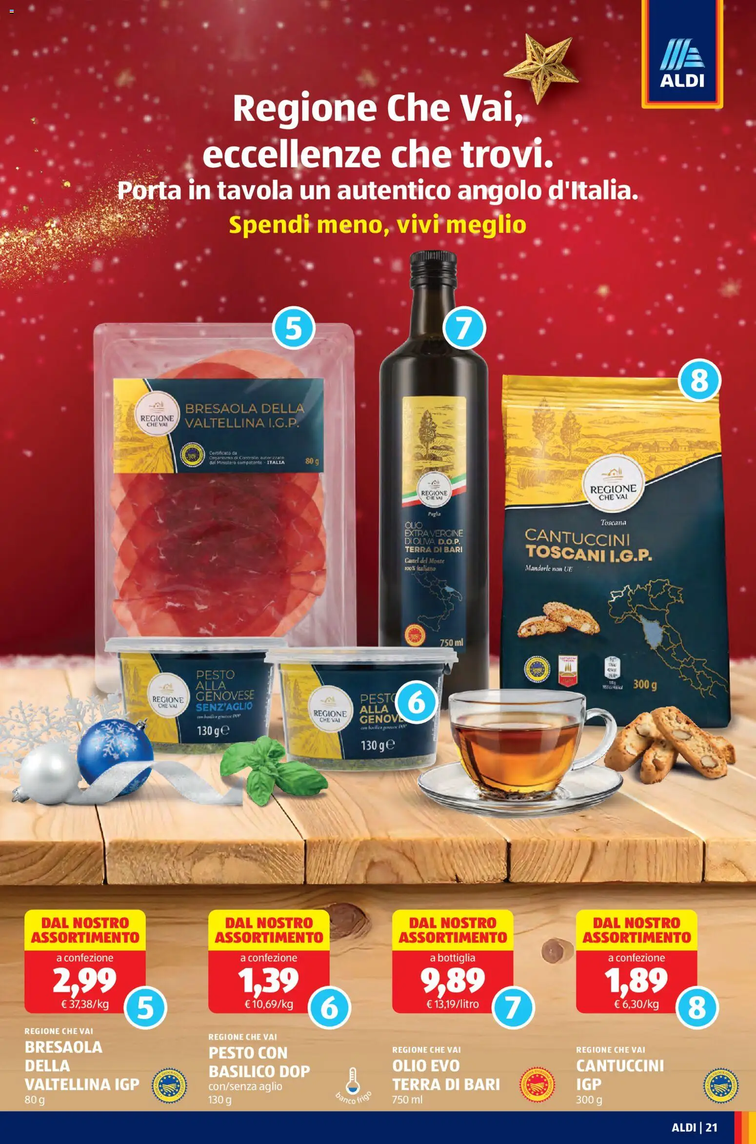 Volantino Aldi del 15.12.2025 | Pagina: 21 | Prodotti: Olive, Basilico, Olio extra vergine, Terra