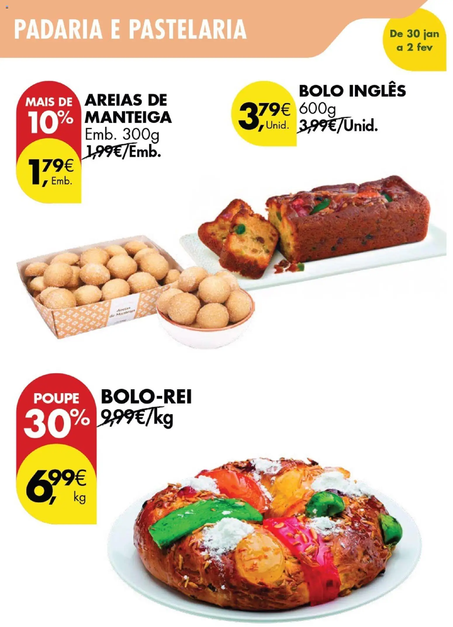 Pingo Doce Poupe este Fim de Semana │ válido de 30.01.2026 | Página: 10 | Produtos: Padaria, Bolo, Manteiga