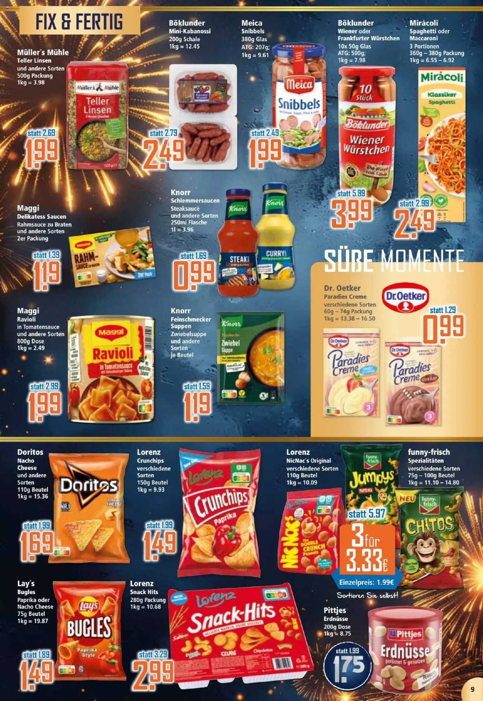 Klaas & Kock Prospekt – gültig ab 29.12.2025 | Seite: 9 | Produkte: Wiener wurstchen, Erdnüsse, Paprika, Steak