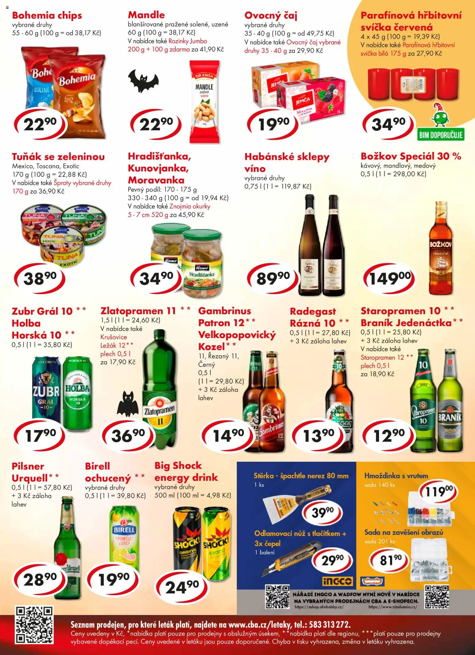 CBA leták - Premium od 29.10.2025 | Strana: 4 | Produkty: Rozinky, Braník, Nůž, Gambrinus