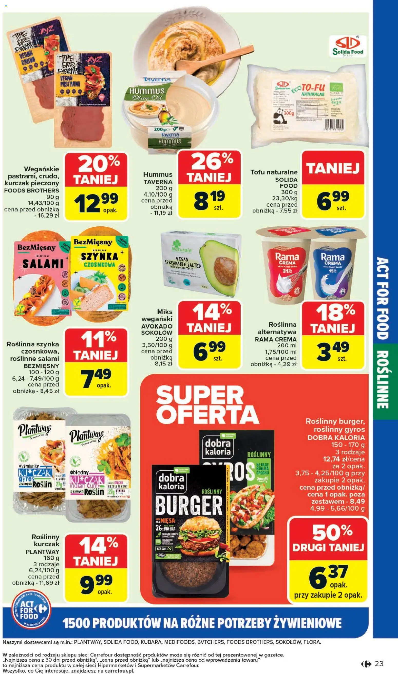 Carrefour Gazetka - Act for food od 03.11.2025 | Strona: 23 | Produkty: Curry, Kurczak, Szynka, Hummus