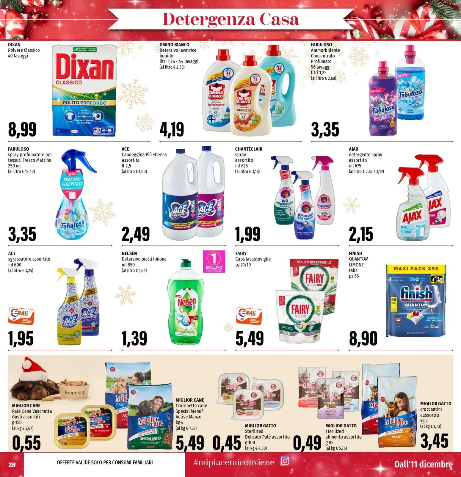 Volantino EMI del 11.12.2025 | Pagina: 28 | Prodotti: Detergente, Manzo, Limone, Lavastoviglie