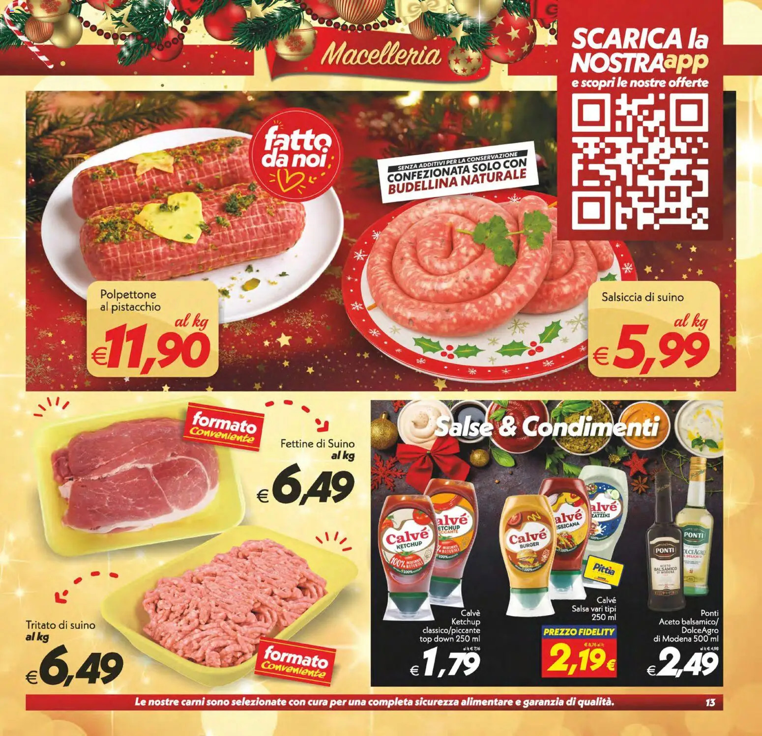Volantino SuperConveniente del 16.12.2025 | Pagina: 13 | Prodotti: Ketchup, Top, Salsiccia, Aceto